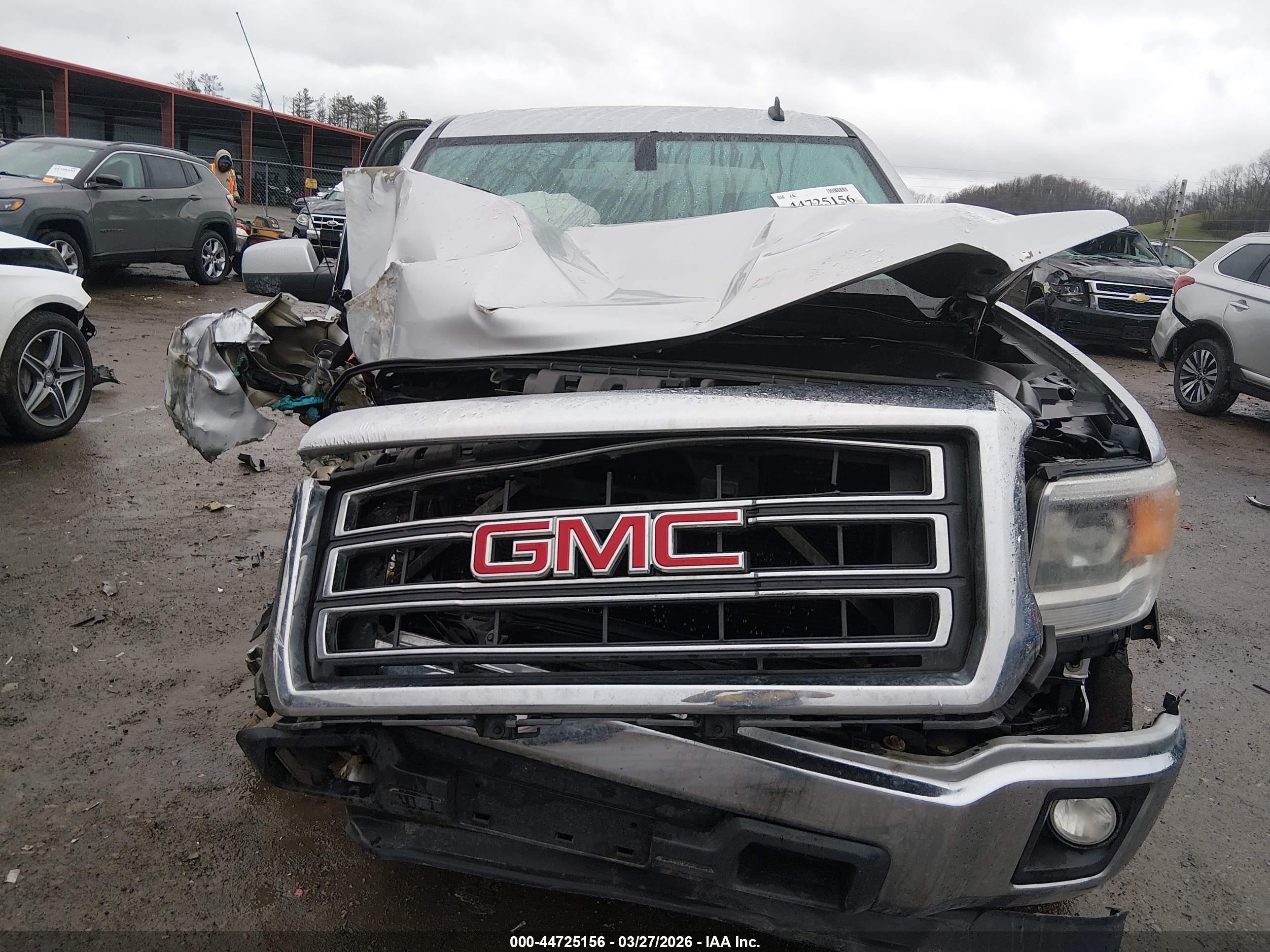 2014 Gmc Sierra 1500 Sle Silver vin: 3GTP1UEH5EG224188