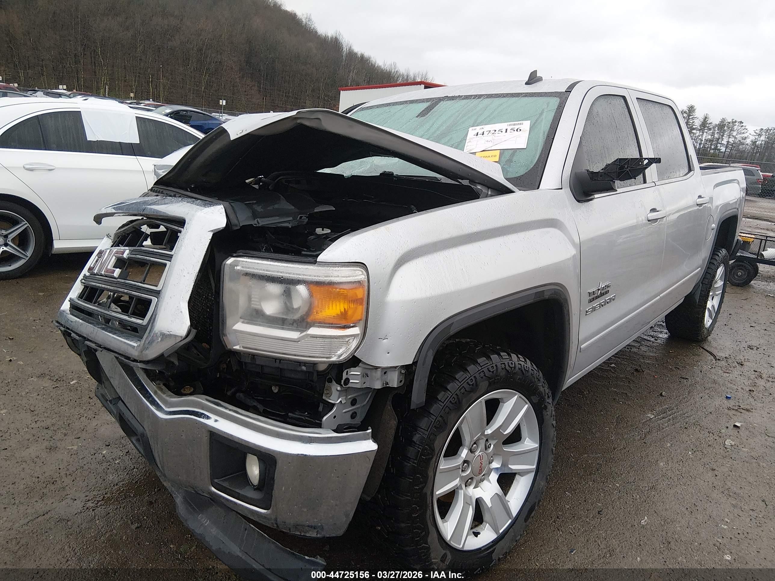 2014 Gmc Sierra 1500 Sle Silver vin: 3GTP1UEH5EG224188