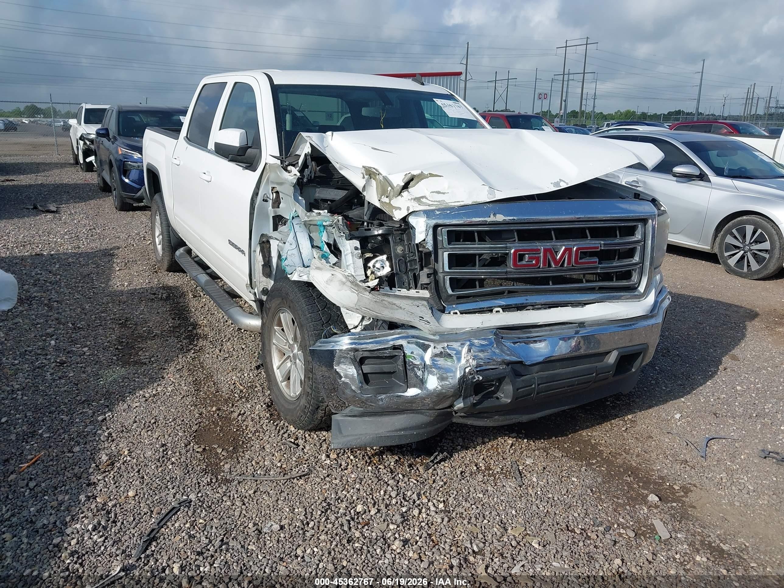 2014 Gmc Sierra 1500 Sle White vin: 3GTP1UEH8EG392780