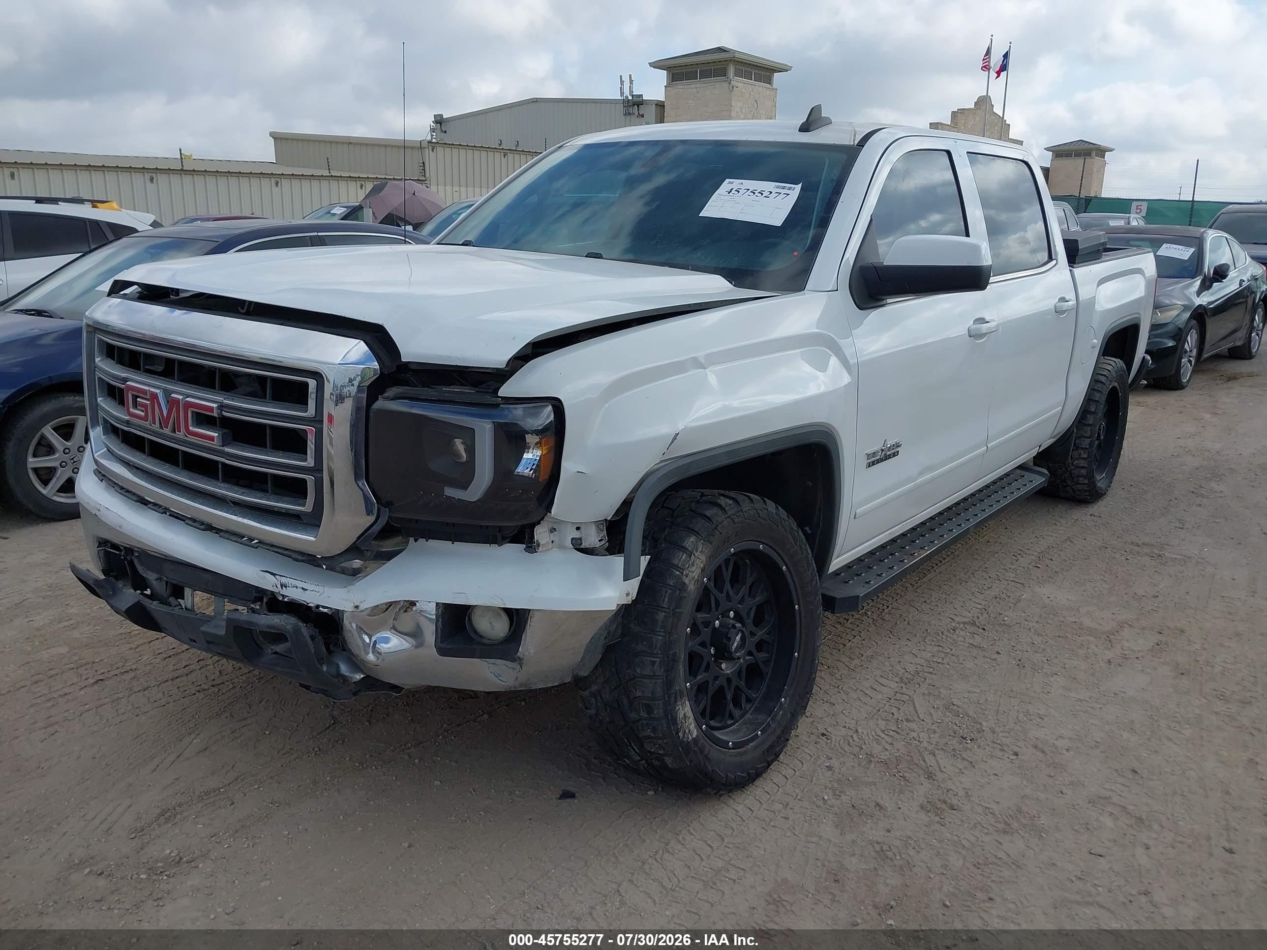 2015 Gmc Sierra 1500 Sle White vin: 3GTP1UEH9FG128730