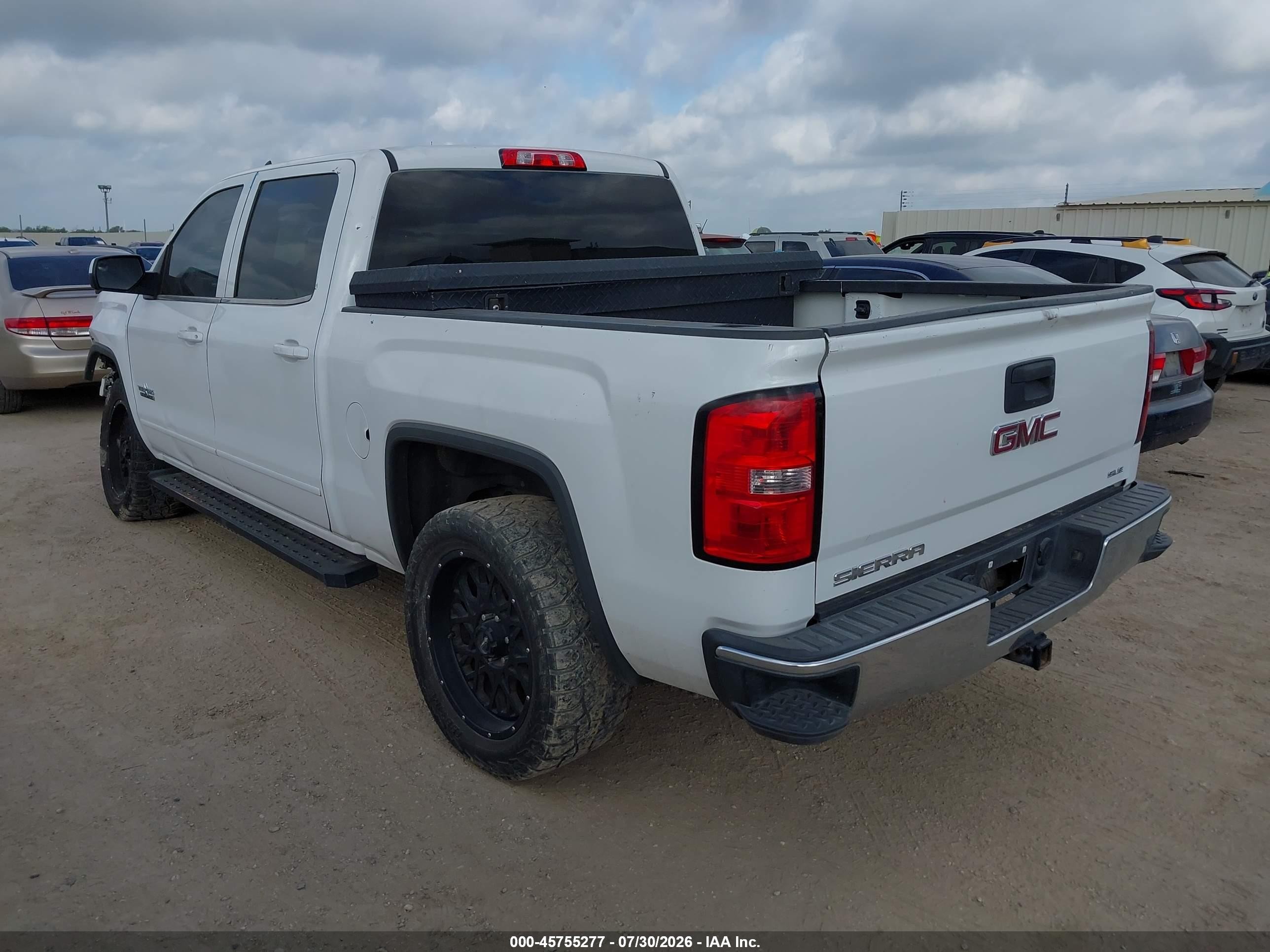 2015 Gmc Sierra 1500 Sle White vin: 3GTP1UEH9FG128730