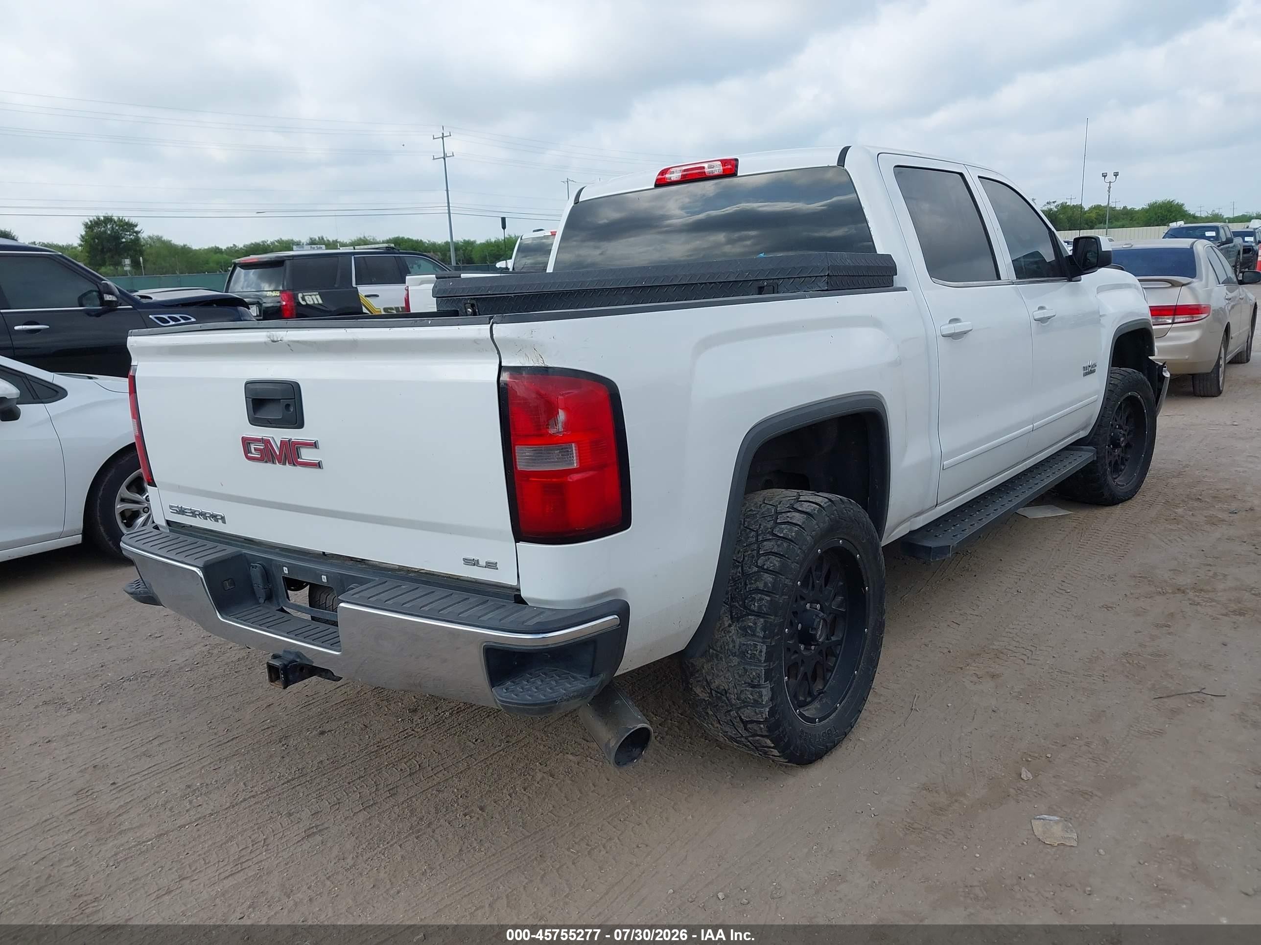 2015 Gmc Sierra 1500 Sle White vin: 3GTP1UEH9FG128730