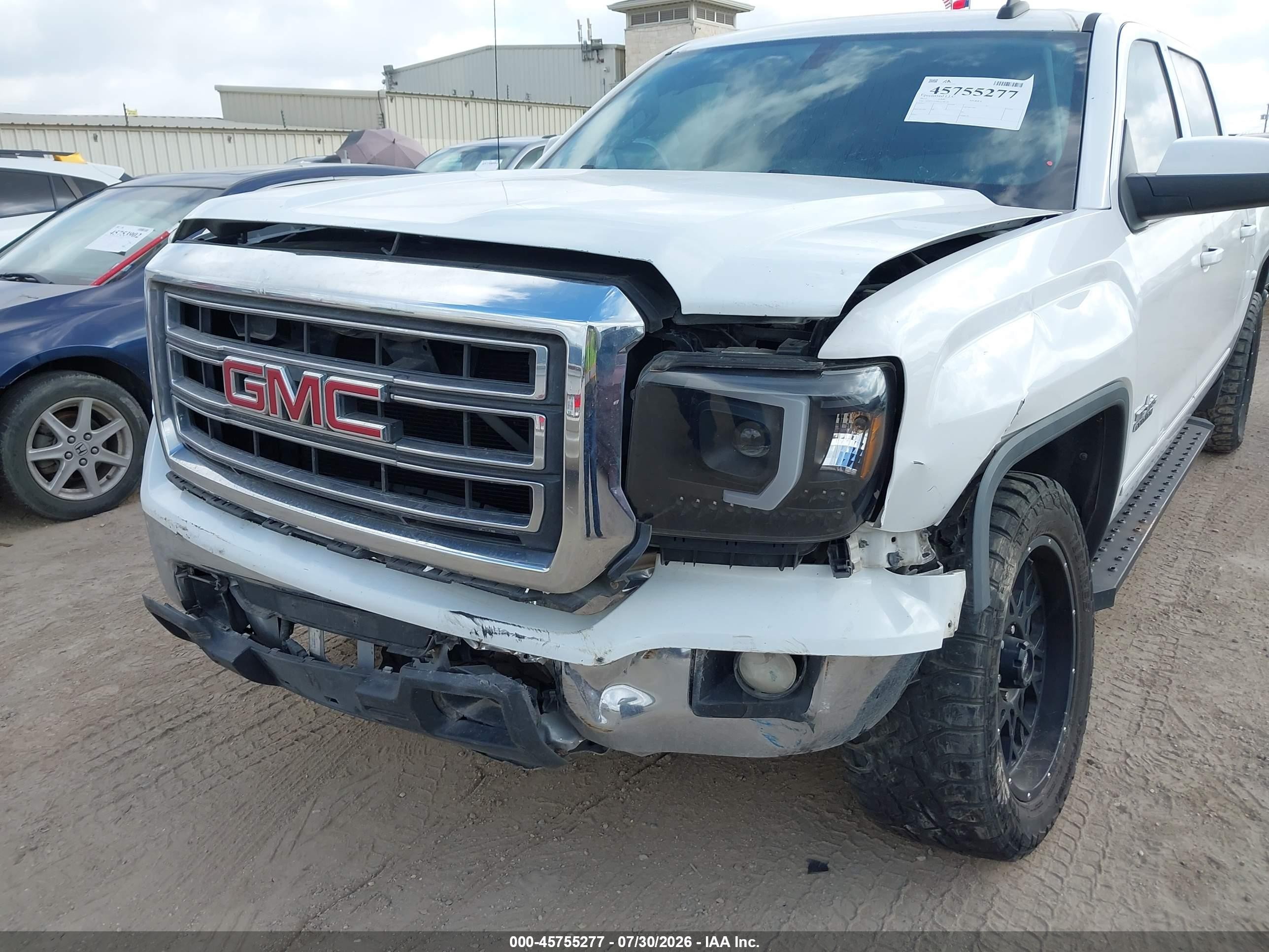 2015 Gmc Sierra 1500 Sle White vin: 3GTP1UEH9FG128730