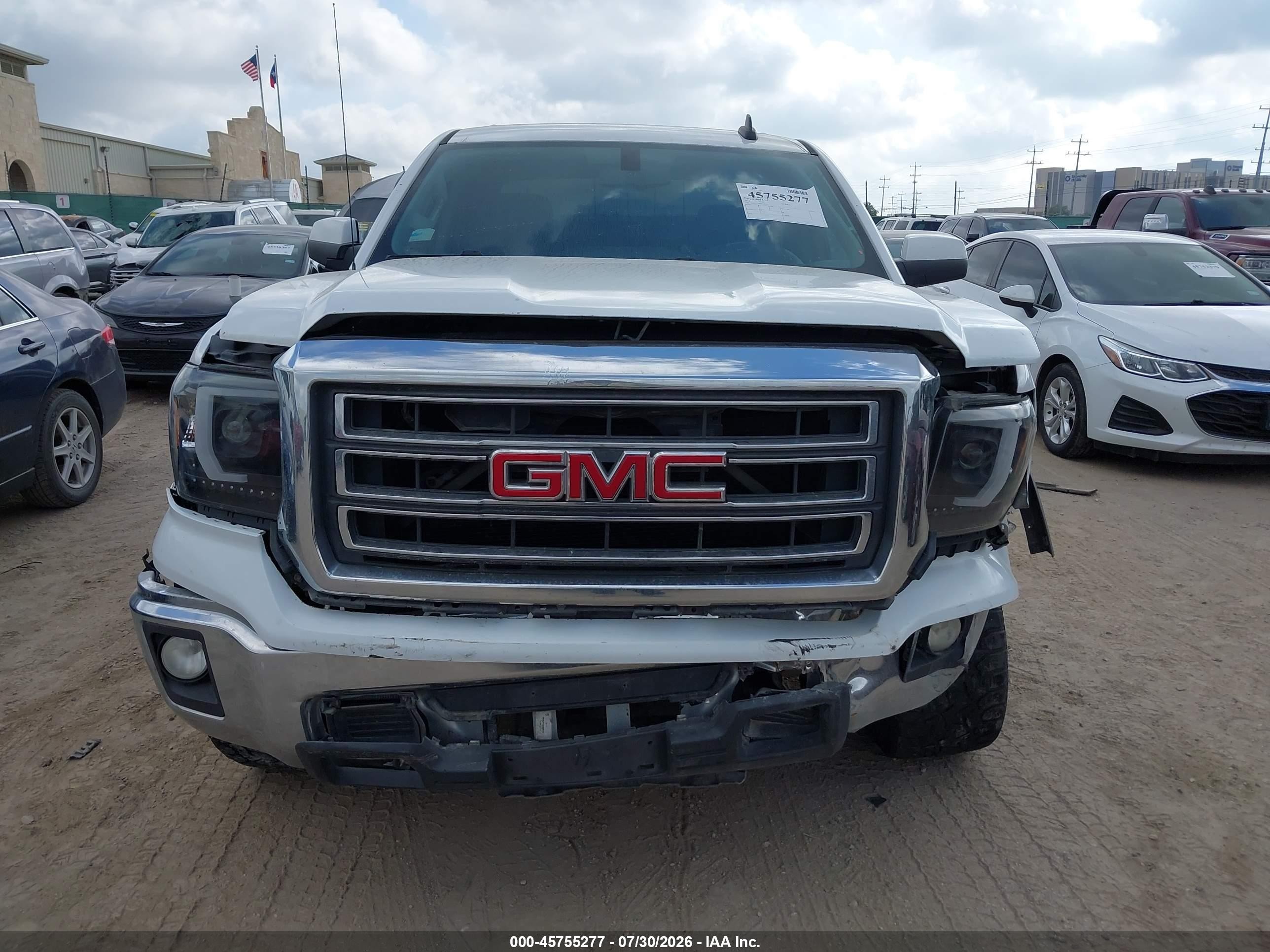 2015 Gmc Sierra 1500 Sle White vin: 3GTP1UEH9FG128730