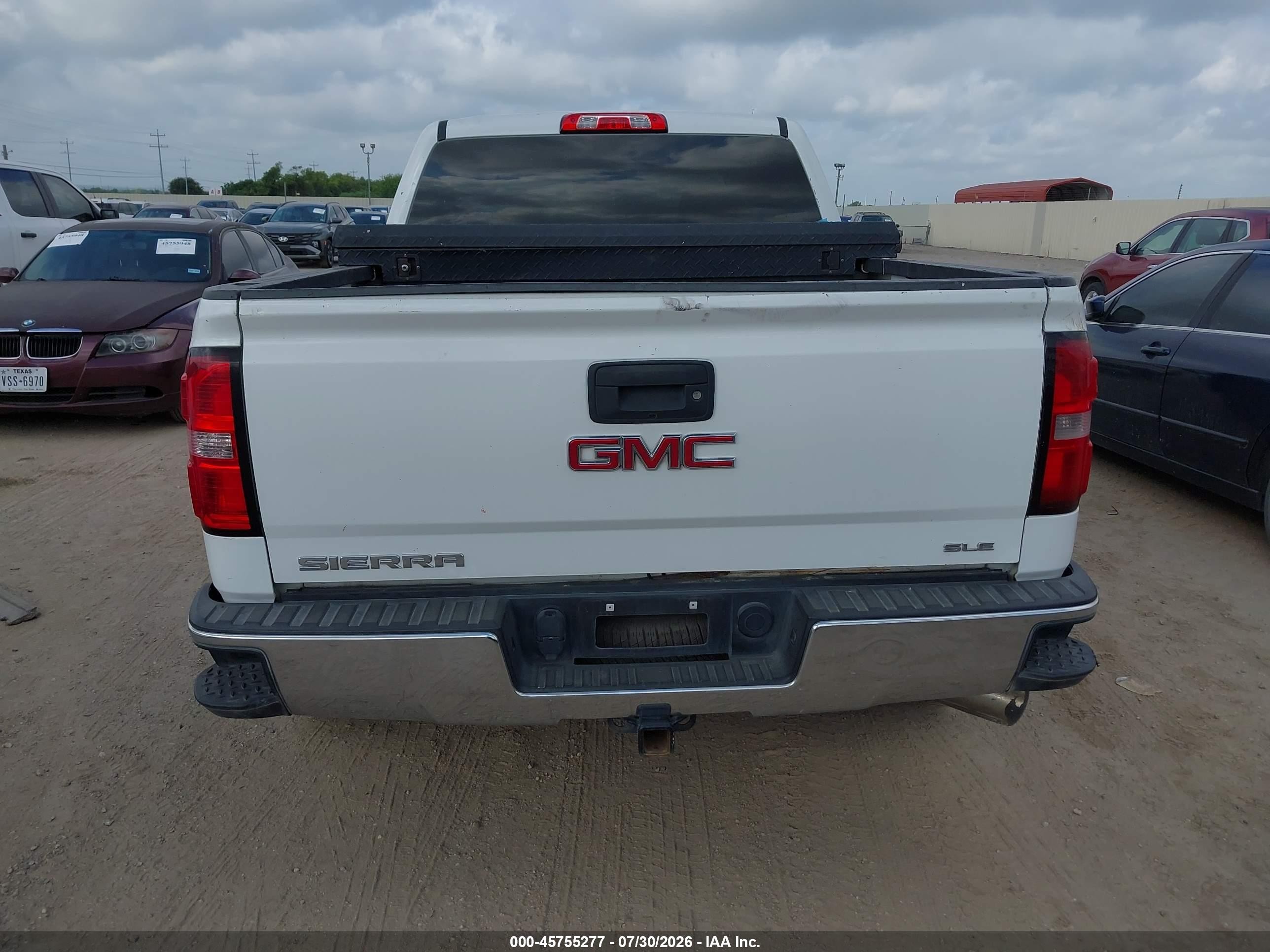 2015 Gmc Sierra 1500 Sle White vin: 3GTP1UEH9FG128730