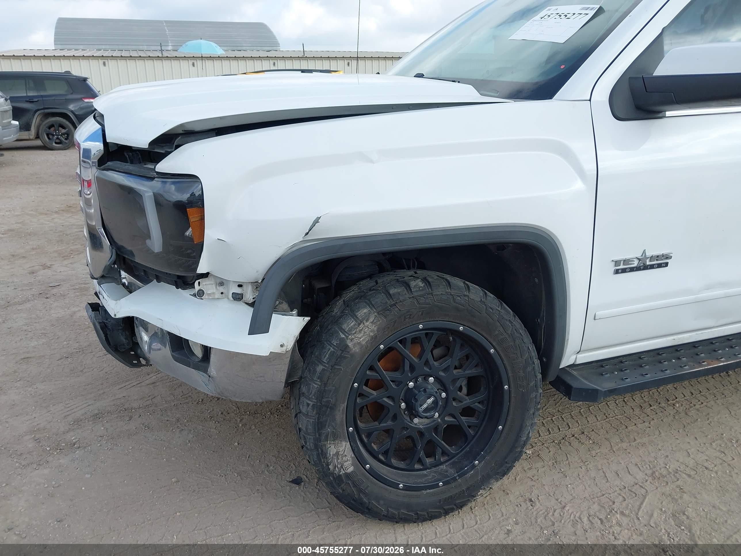2015 Gmc Sierra 1500 Sle White vin: 3GTP1UEH9FG128730