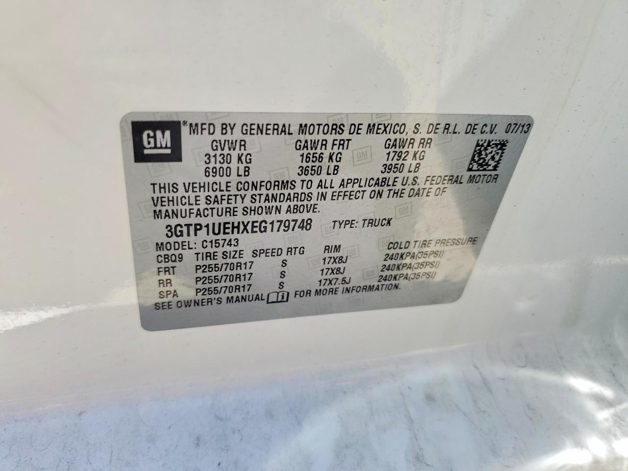 2014 Gmc Sierra C1500 Sle White vin: 3GTP1UEHXEG179748