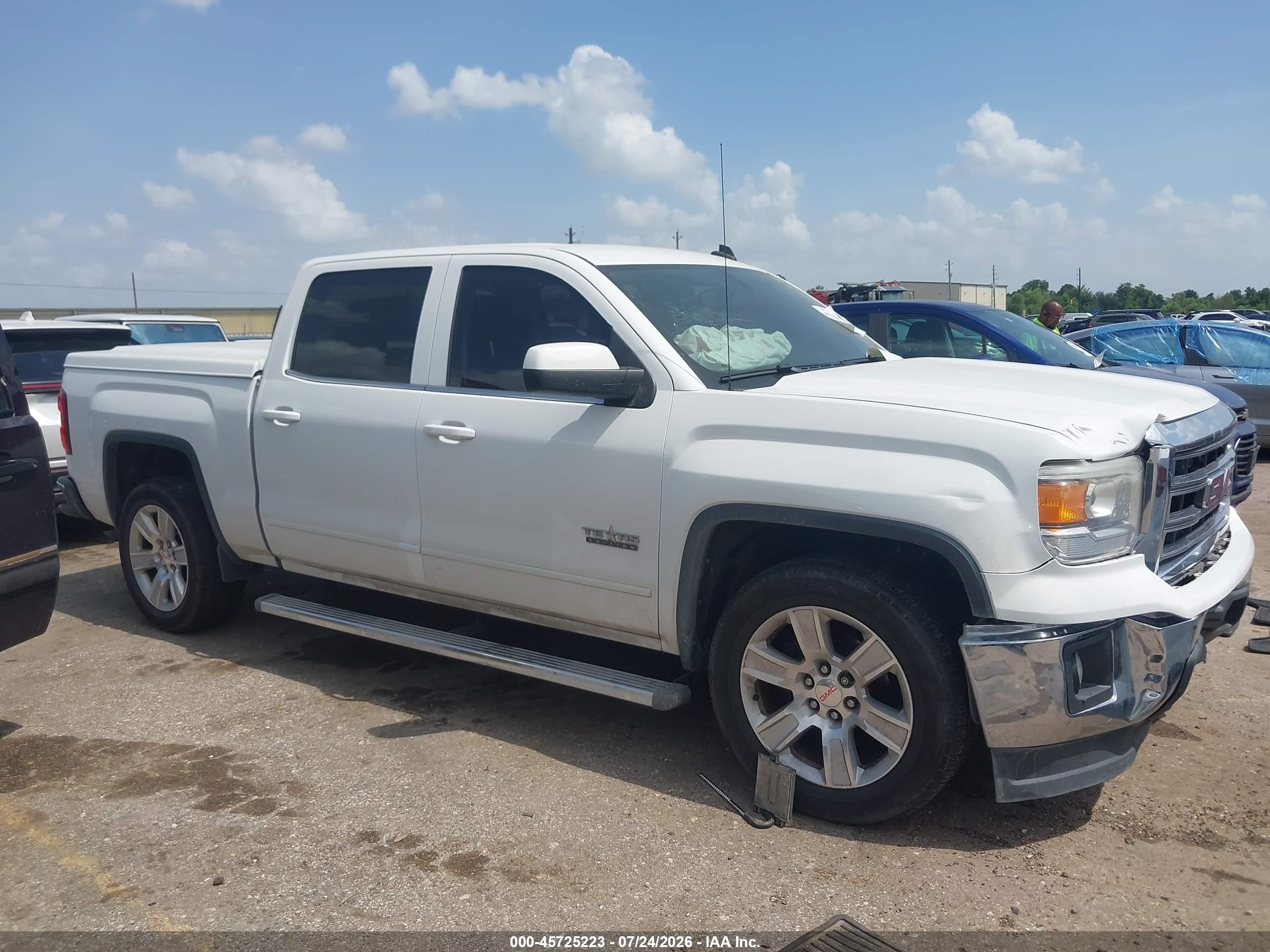 2014 Gmc Sierra 1500 Sle White vin: 3GTP1UEHXEG259759