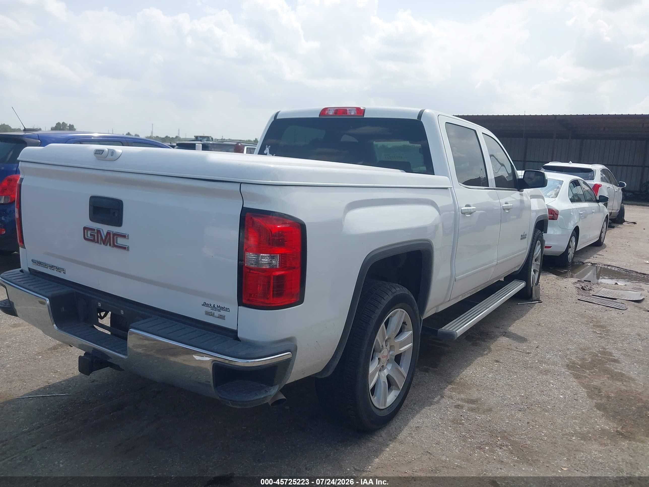 2014 Gmc Sierra 1500 Sle White vin: 3GTP1UEHXEG259759