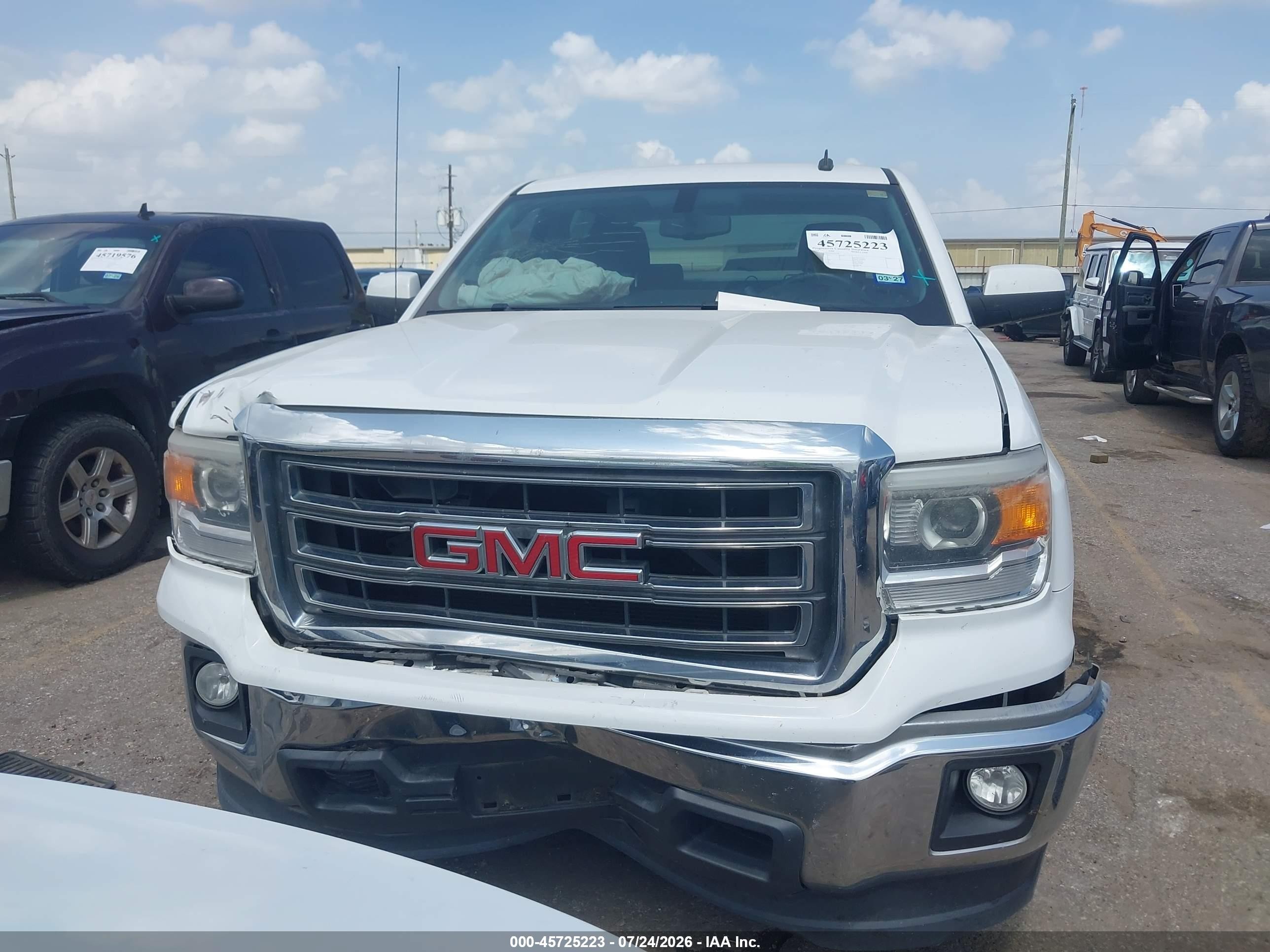 2014 Gmc Sierra 1500 Sle White vin: 3GTP1UEHXEG259759