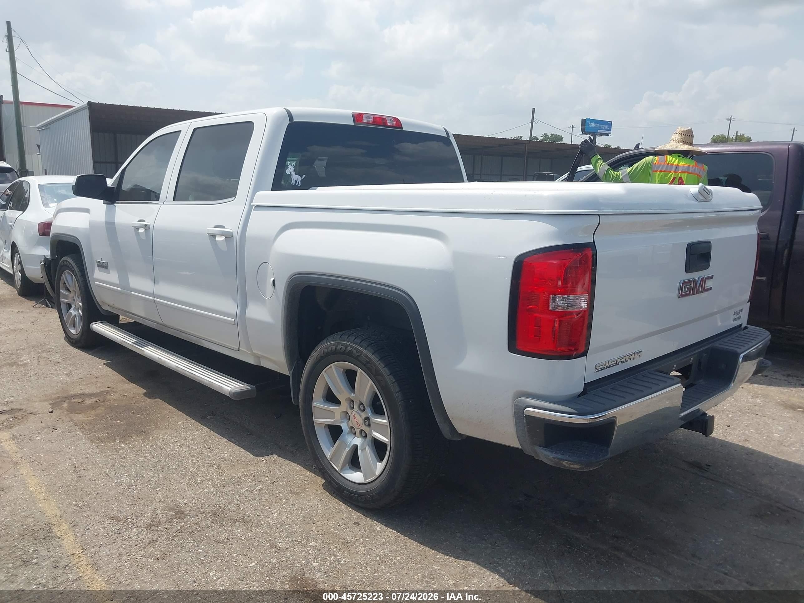 2014 Gmc Sierra 1500 Sle White vin: 3GTP1UEHXEG259759