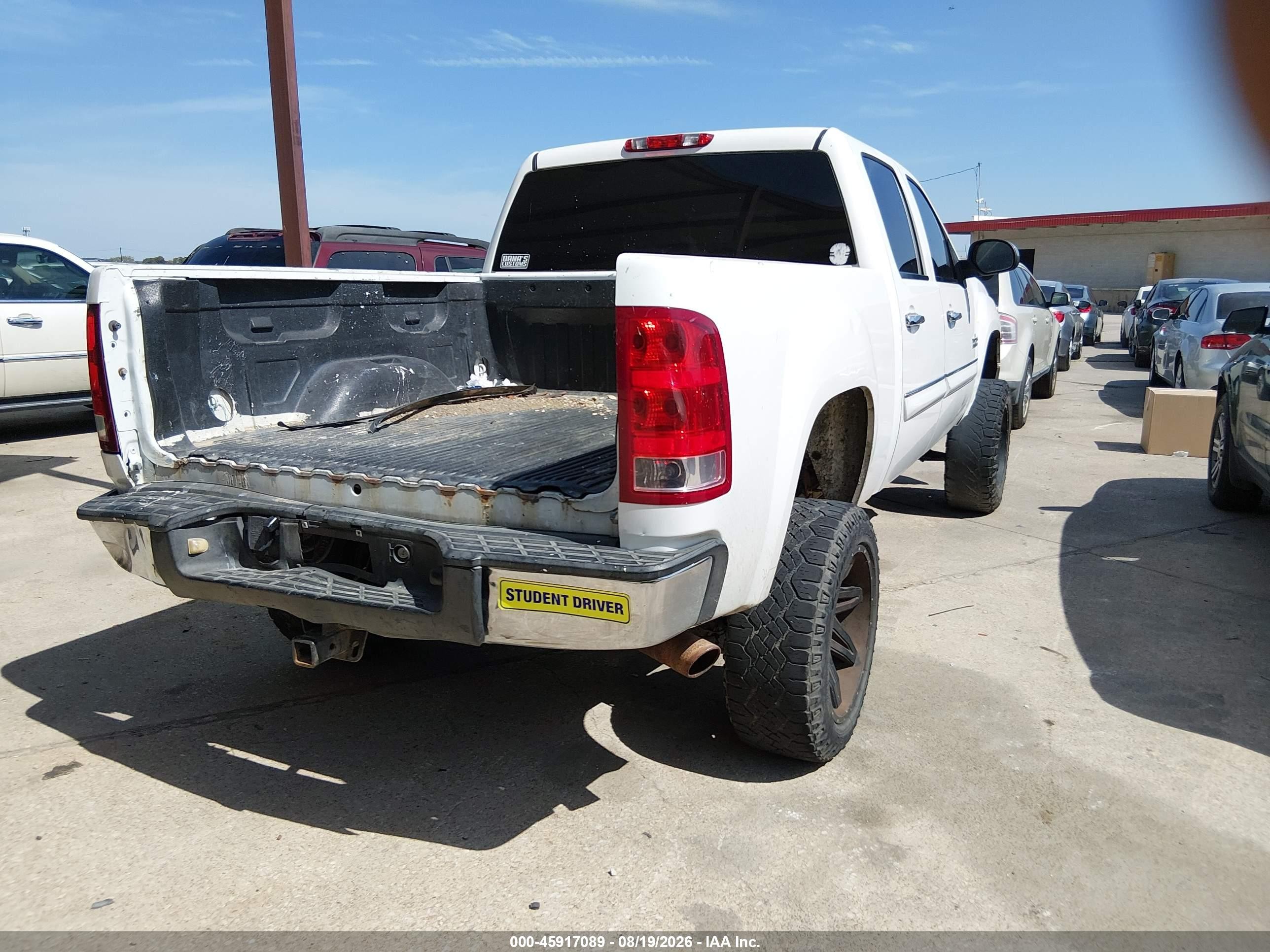 2013 Gmc Sierra 1500 Sle White vin: 3GTP1VE02DG175840