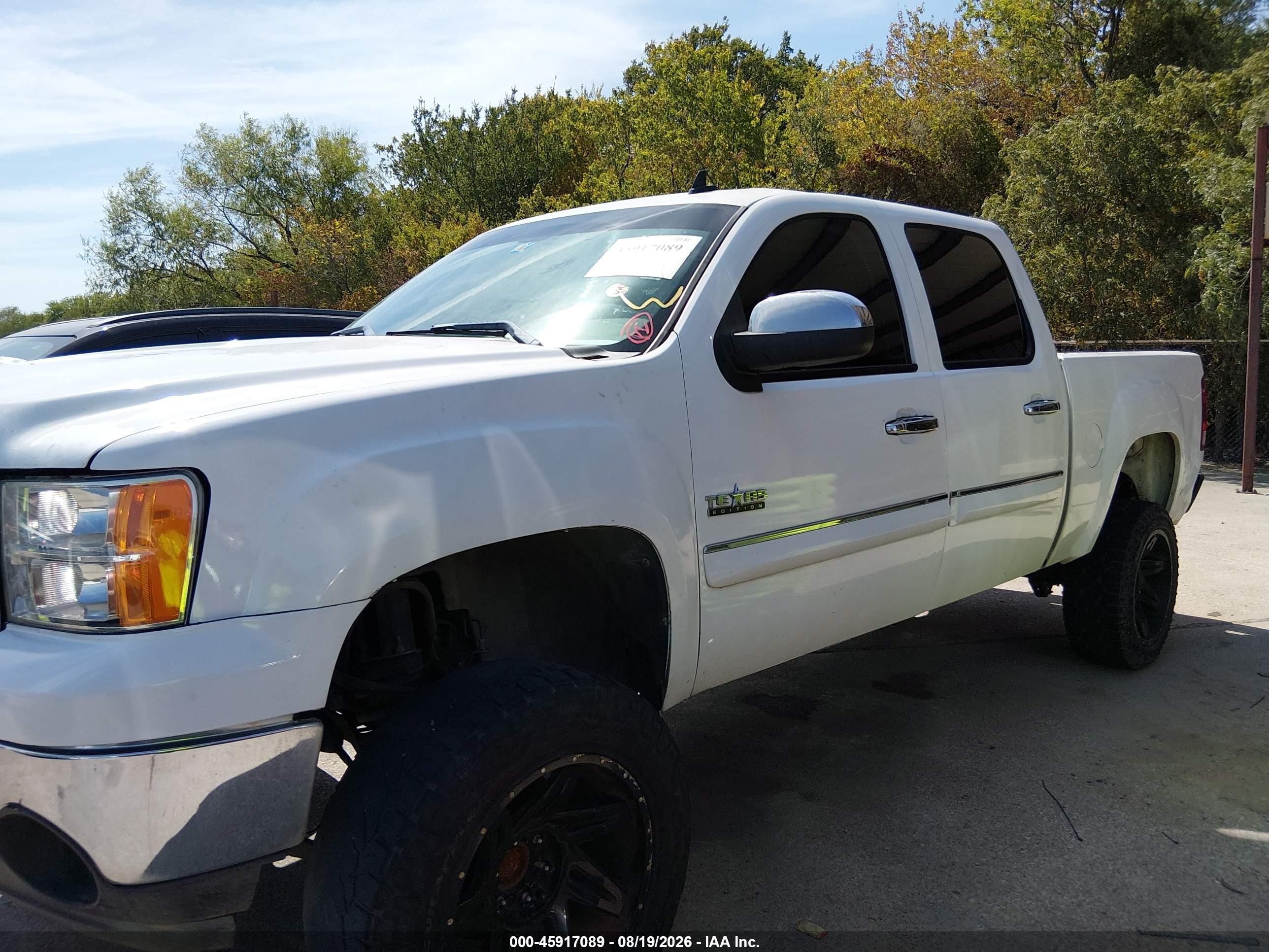 2013 Gmc Sierra 1500 Sle White vin: 3GTP1VE02DG175840
