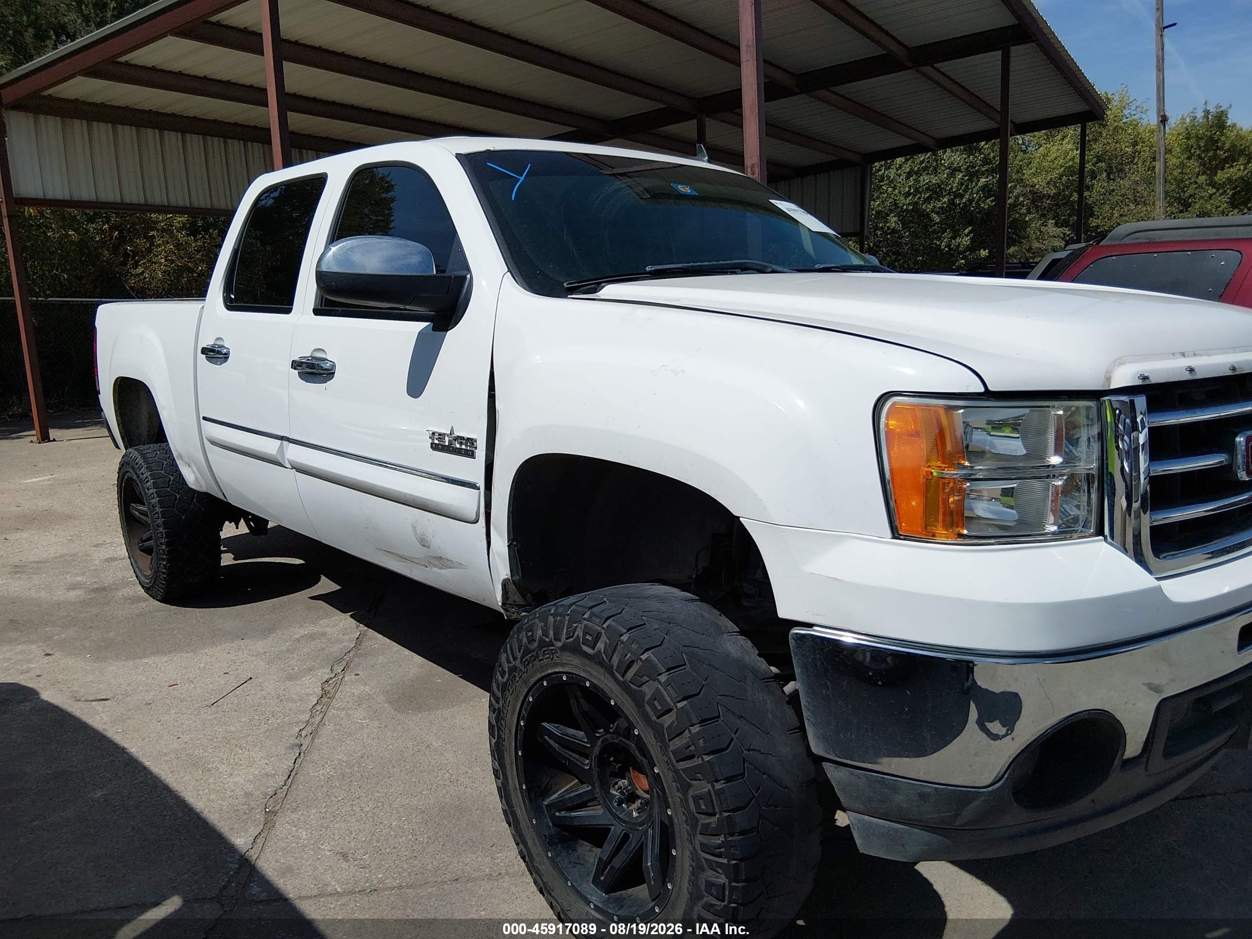 2013 Gmc Sierra 1500 Sle White vin: 3GTP1VE02DG175840