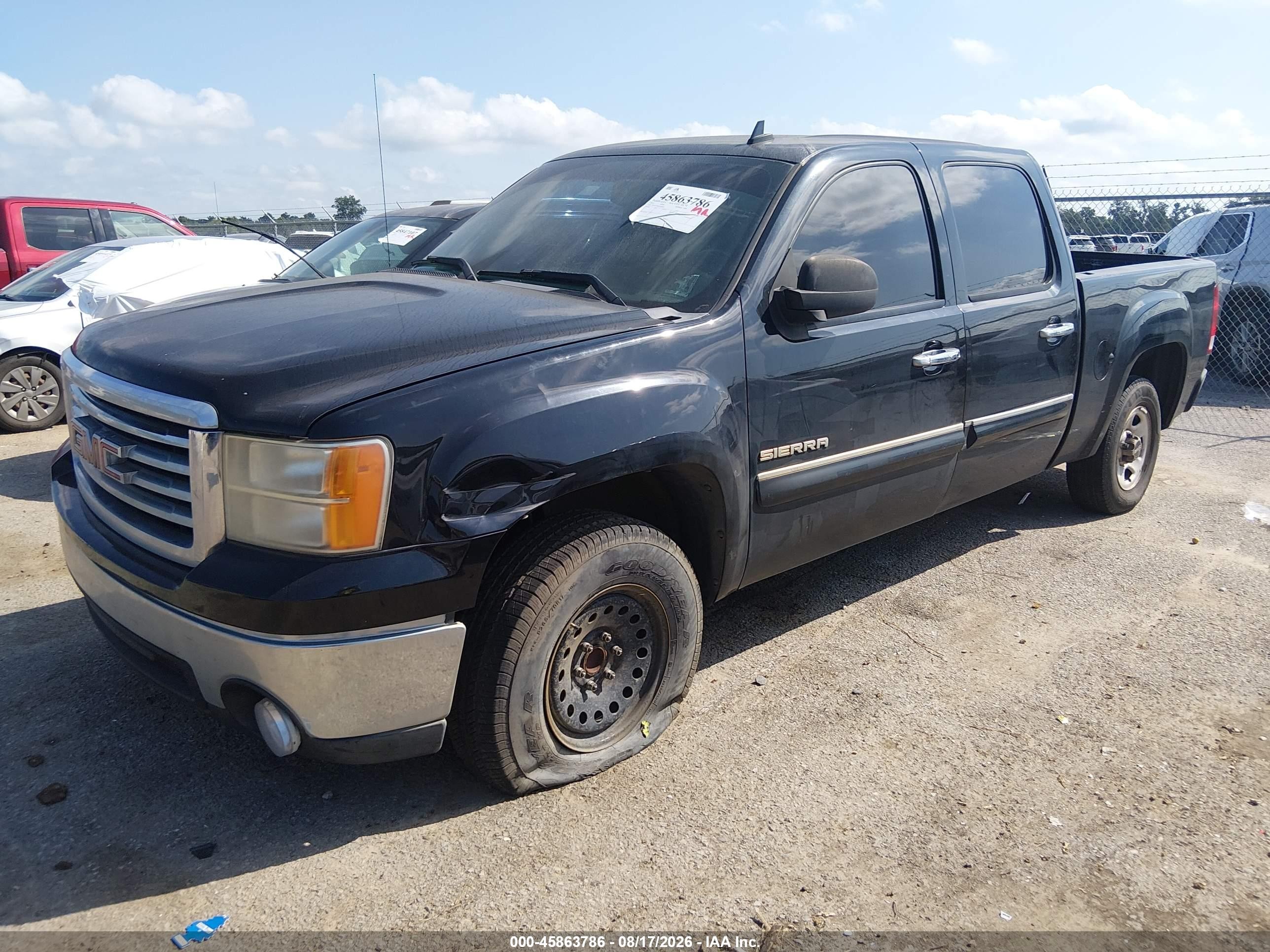 2012 Gmc Sierra 1500 Sle Black vin: 3GTP1VE03CG185887