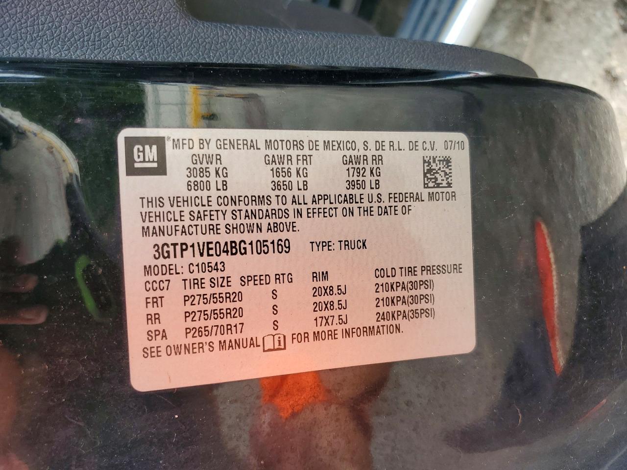 2011 Gmc Sierra C1500 Sle Black vin: 3GTP1VE04BG105169
