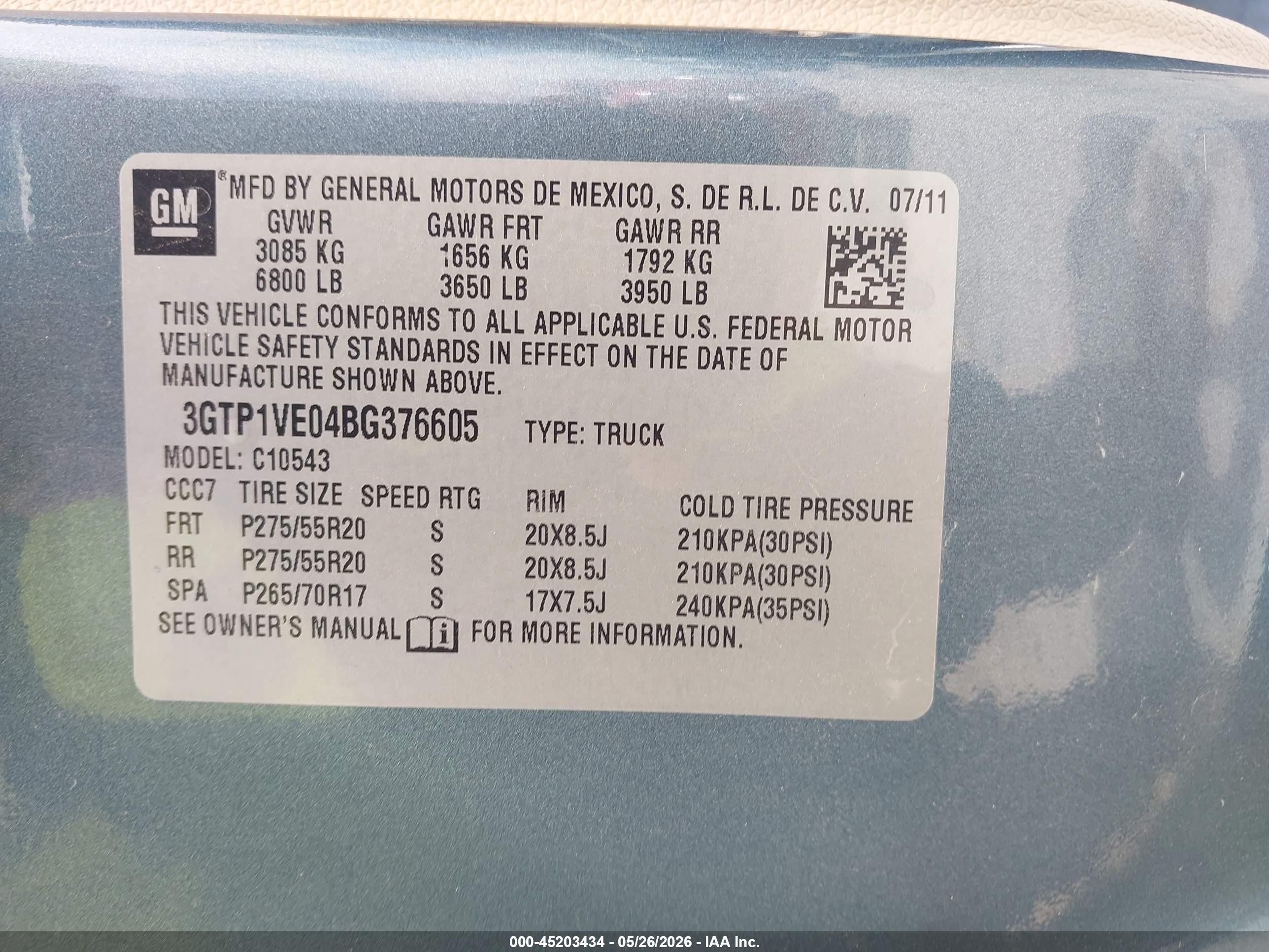 2011 Gmc Sierra 1500 Sle Blue vin: 3GTP1VE04BG376605