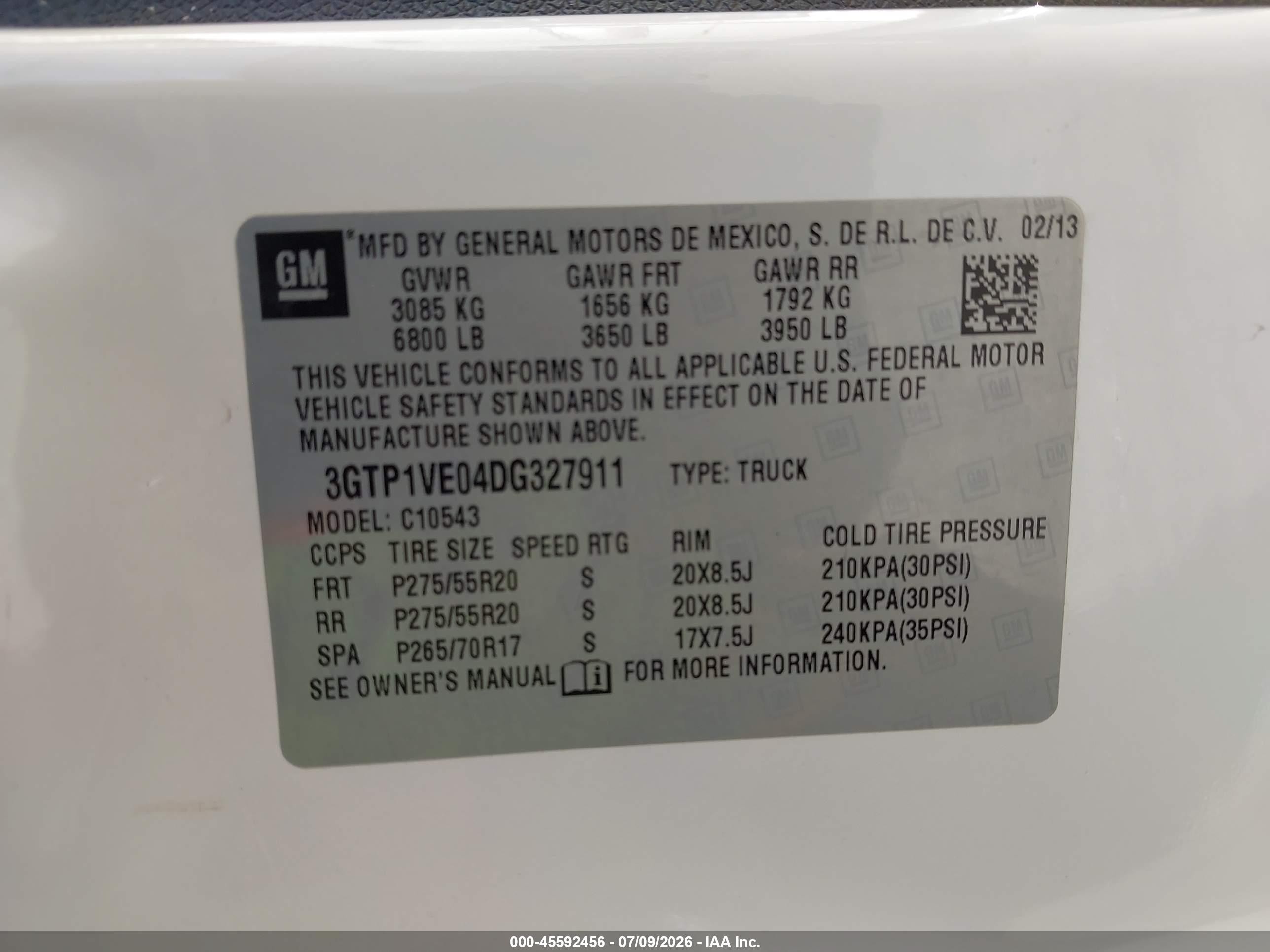 2013 Gmc Sierra 1500 Sle White vin: 3GTP1VE04DG327911