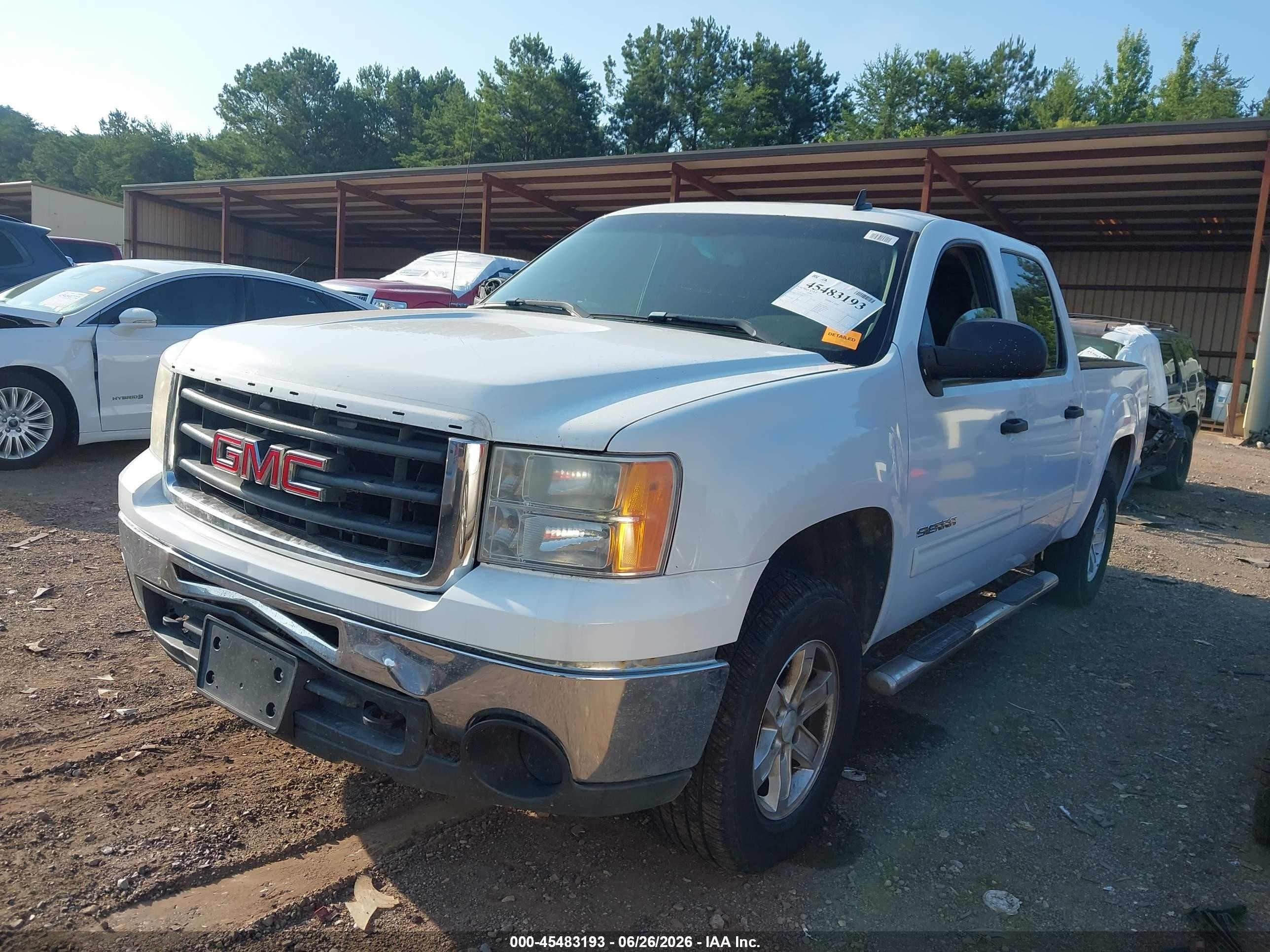2012 Gmc Sierra 1500 Sle White vin: 3GTP1VE05CG235222