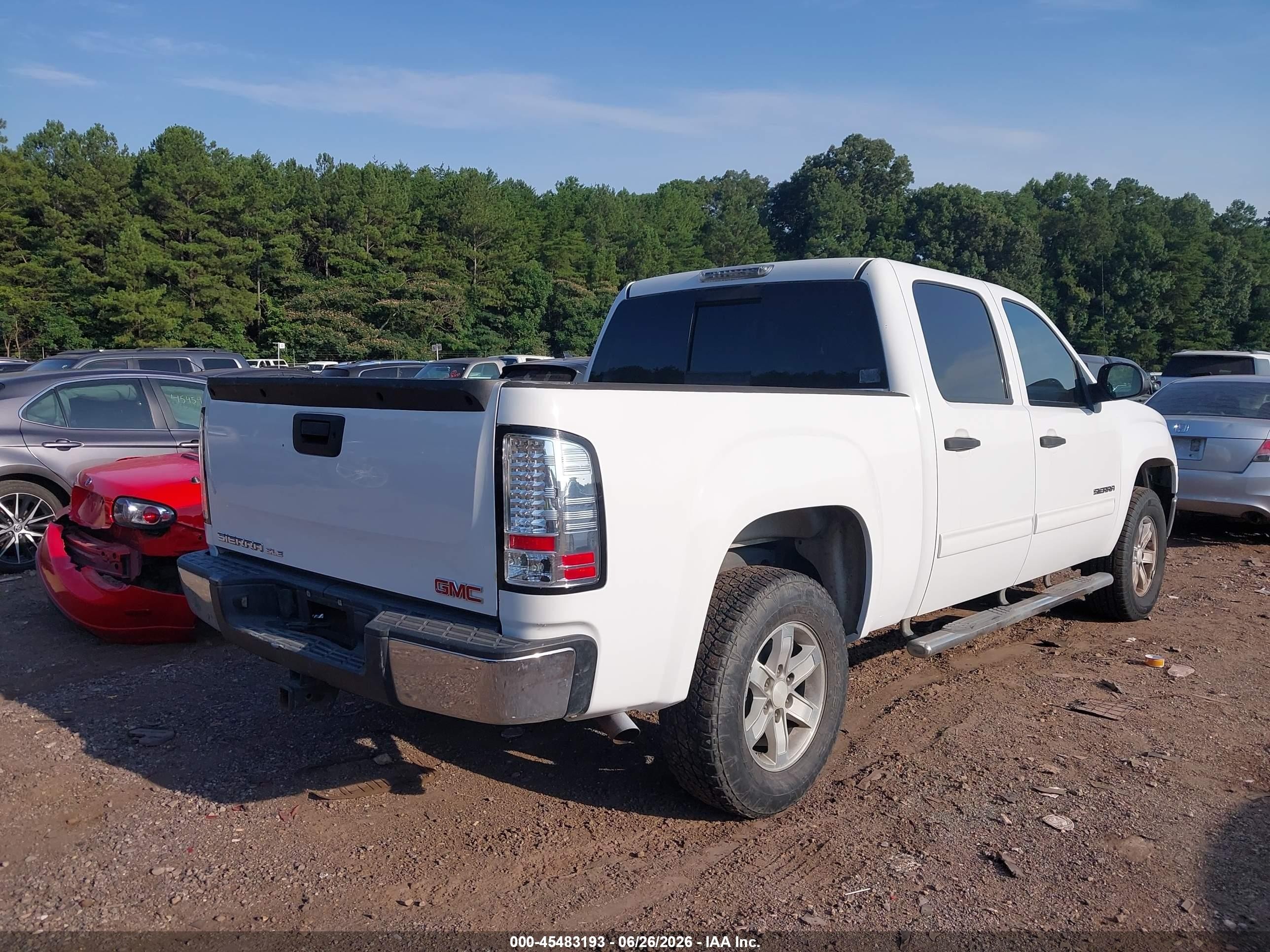 2012 Gmc Sierra 1500 Sle White vin: 3GTP1VE05CG235222