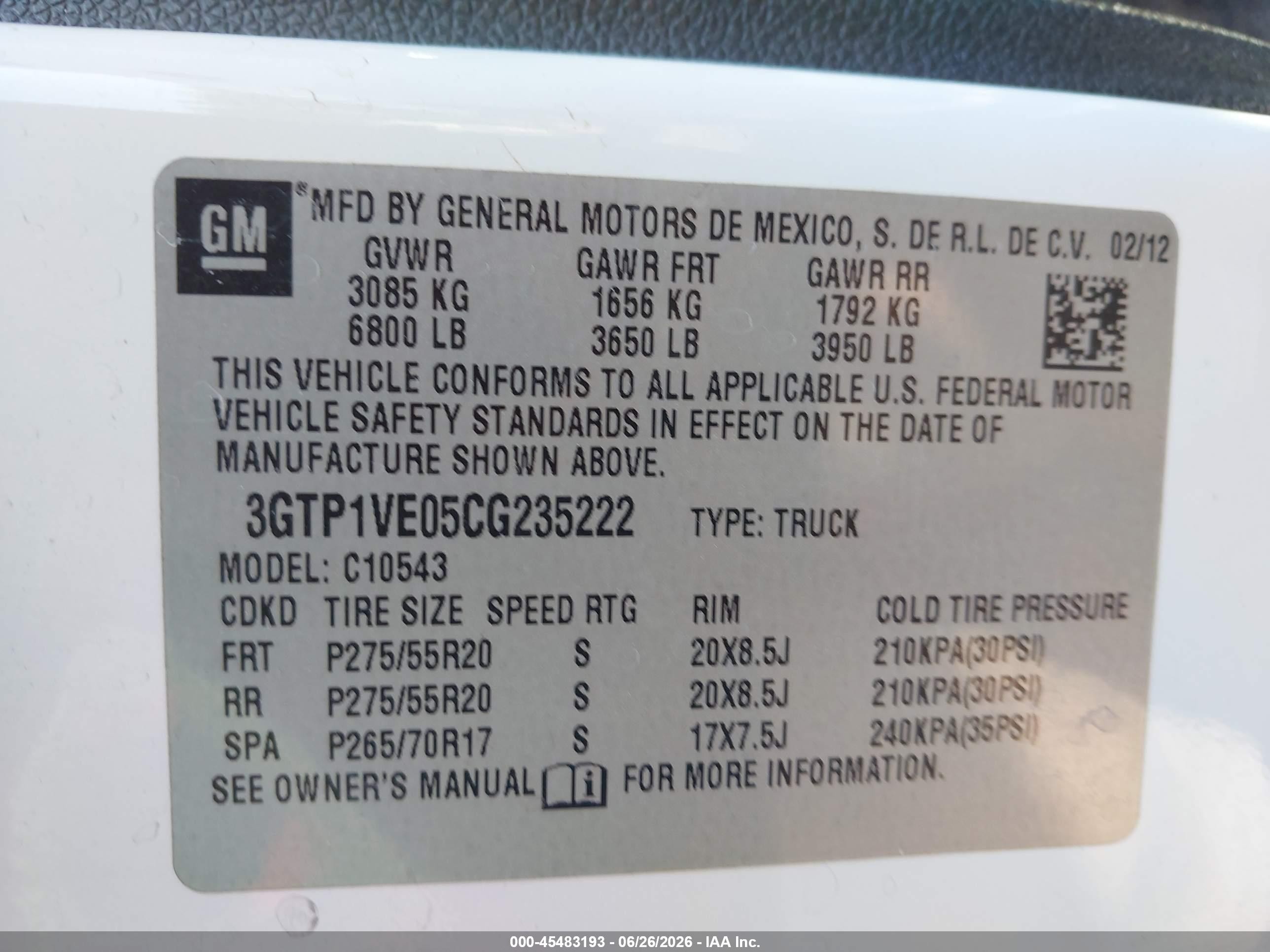 2012 Gmc Sierra 1500 Sle White vin: 3GTP1VE05CG235222