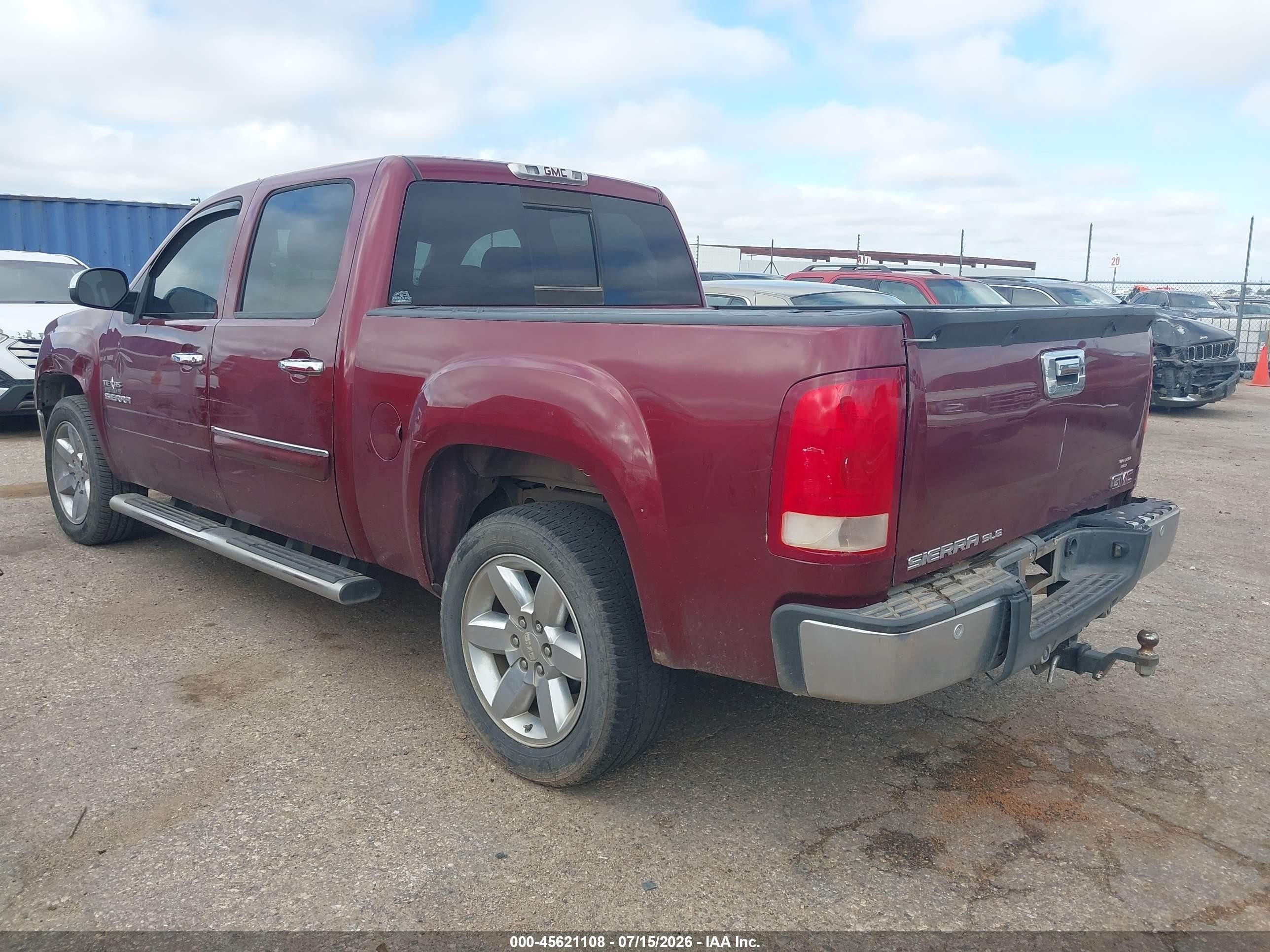 2013 Gmc Sierra 1500 Sle Burgundy vin: 3GTP1VE05DG236601
