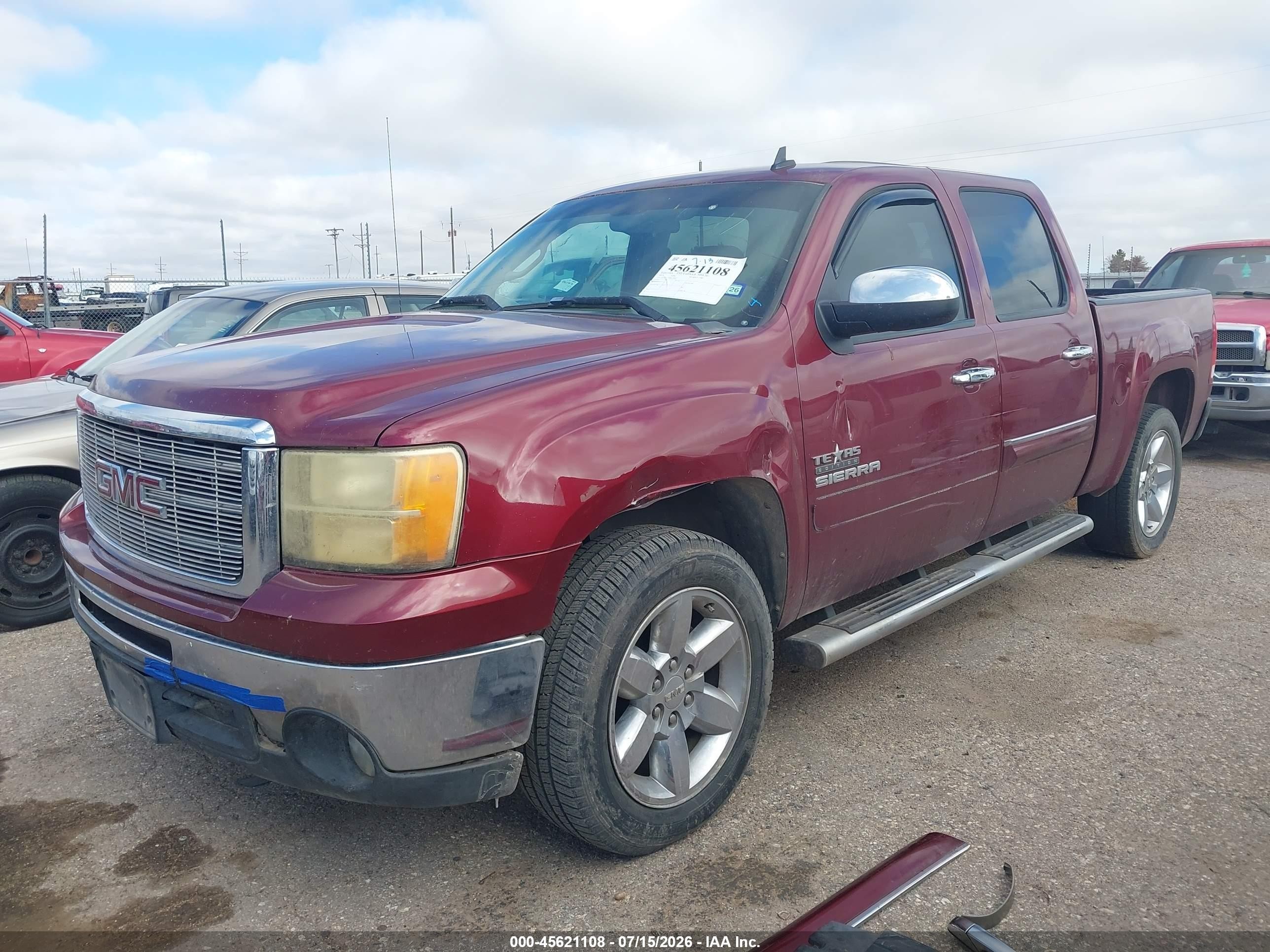 2013 Gmc Sierra 1500 Sle Burgundy vin: 3GTP1VE05DG236601