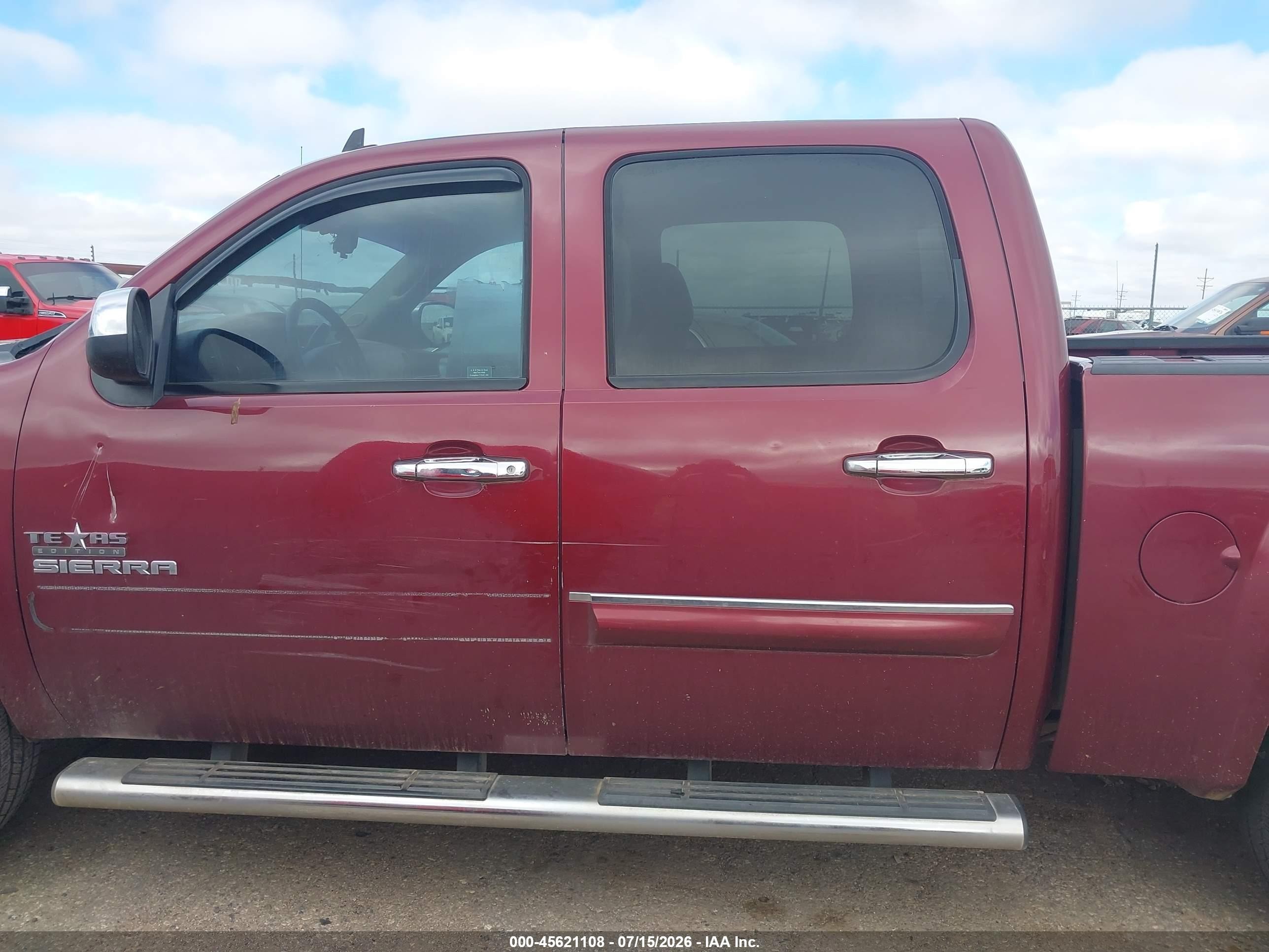 2013 Gmc Sierra 1500 Sle Burgundy vin: 3GTP1VE05DG236601