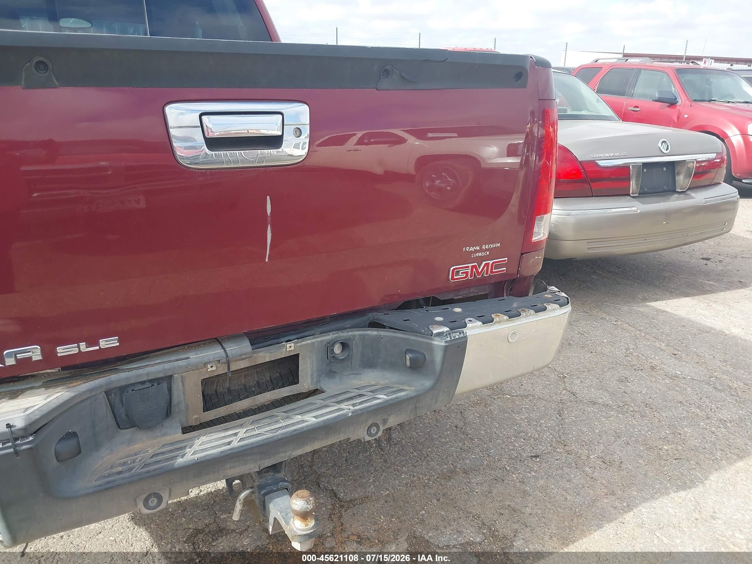 2013 Gmc Sierra 1500 Sle Burgundy vin: 3GTP1VE05DG236601