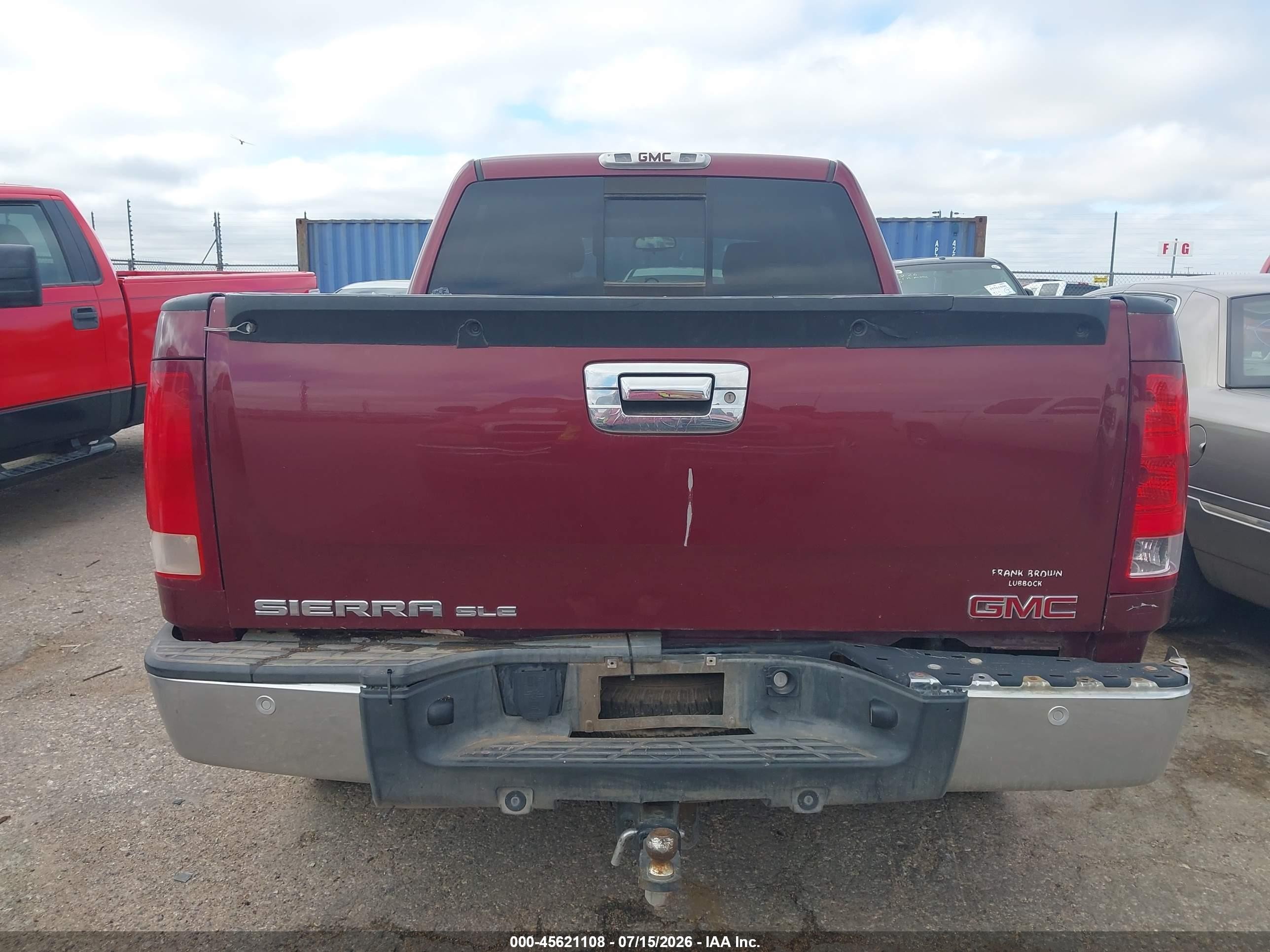 2013 Gmc Sierra 1500 Sle Burgundy vin: 3GTP1VE05DG236601