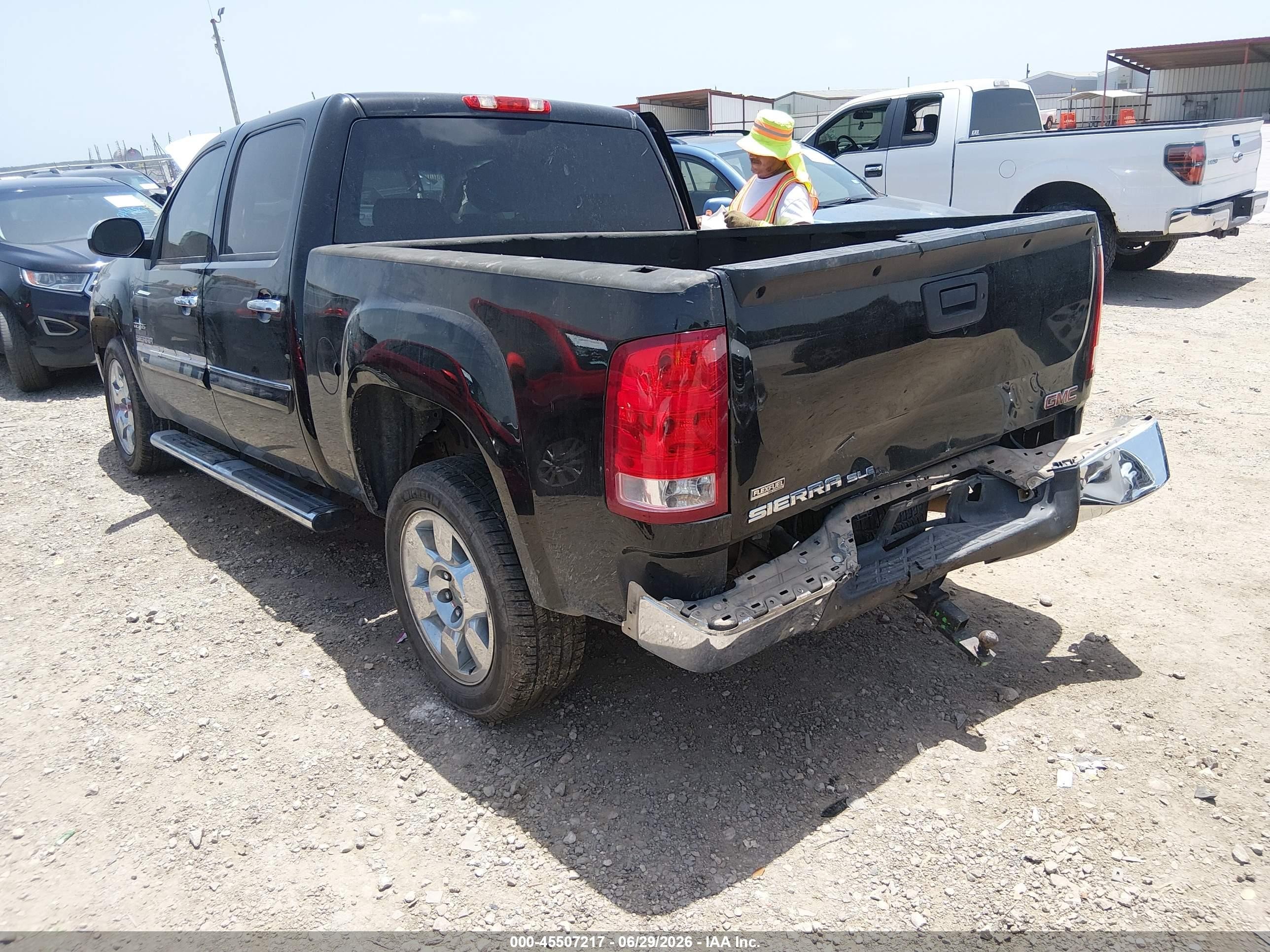2011 Gmc Sierra 1500 Sle Black vin: 3GTP1VE07BG351570