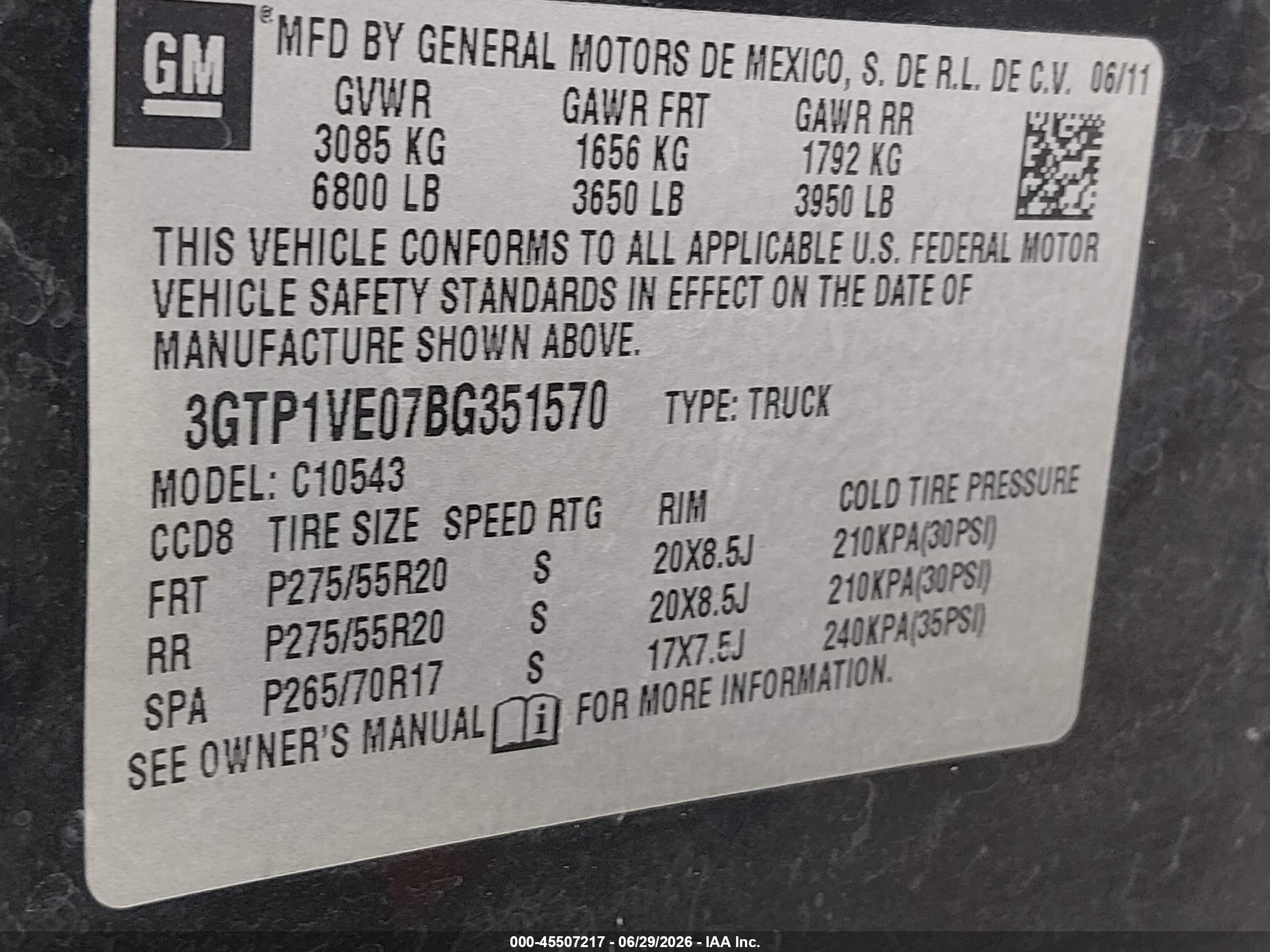 2011 Gmc Sierra 1500 Sle Black vin: 3GTP1VE07BG351570