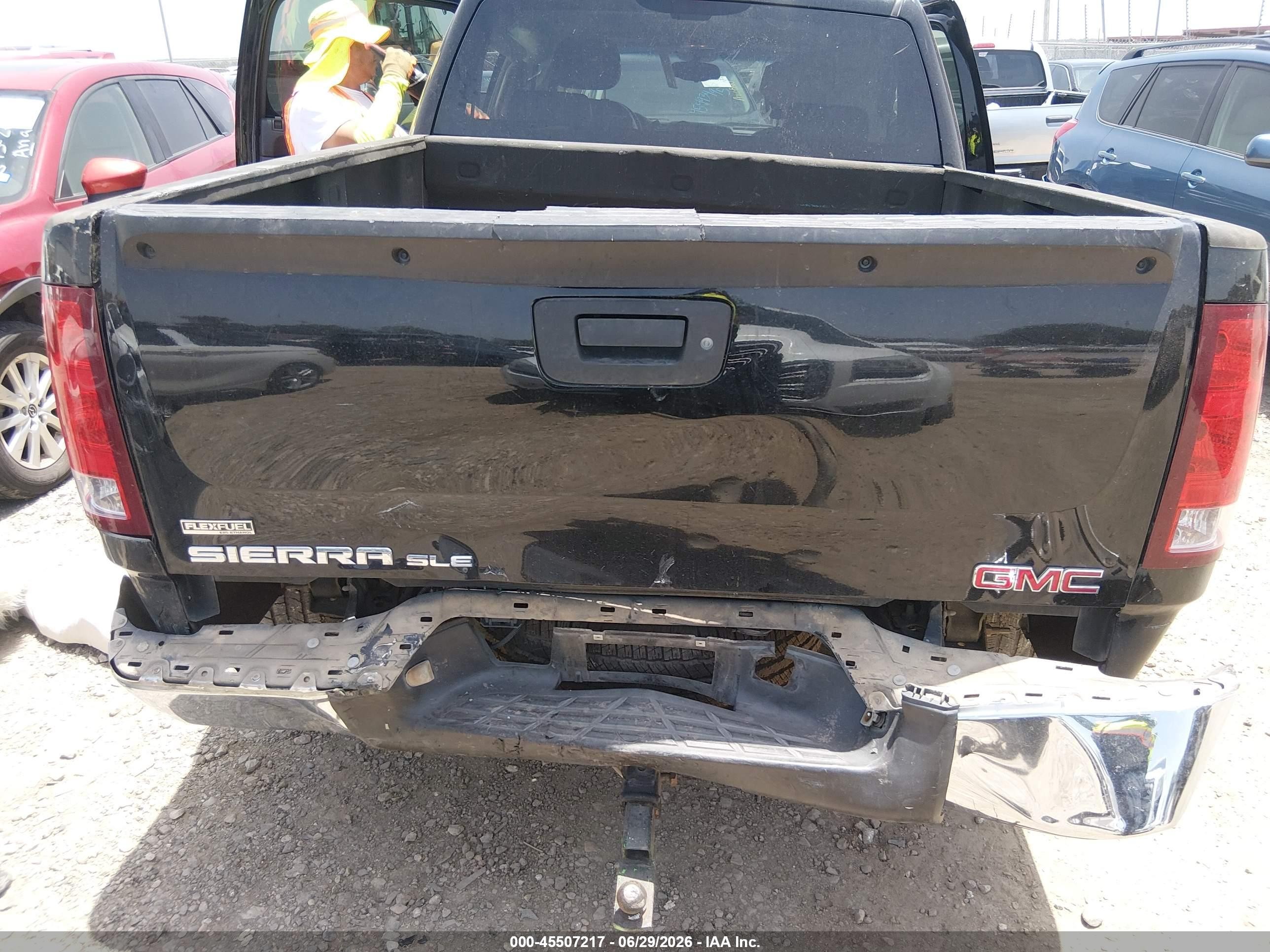 2011 Gmc Sierra 1500 Sle Black vin: 3GTP1VE07BG351570