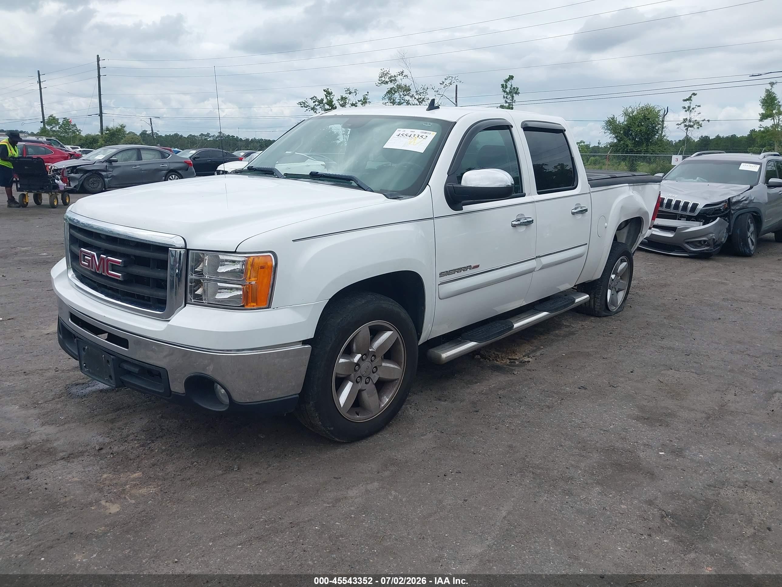 2012 Gmc Sierra 1500 Sle White vin: 3GTP1VE07CG211956