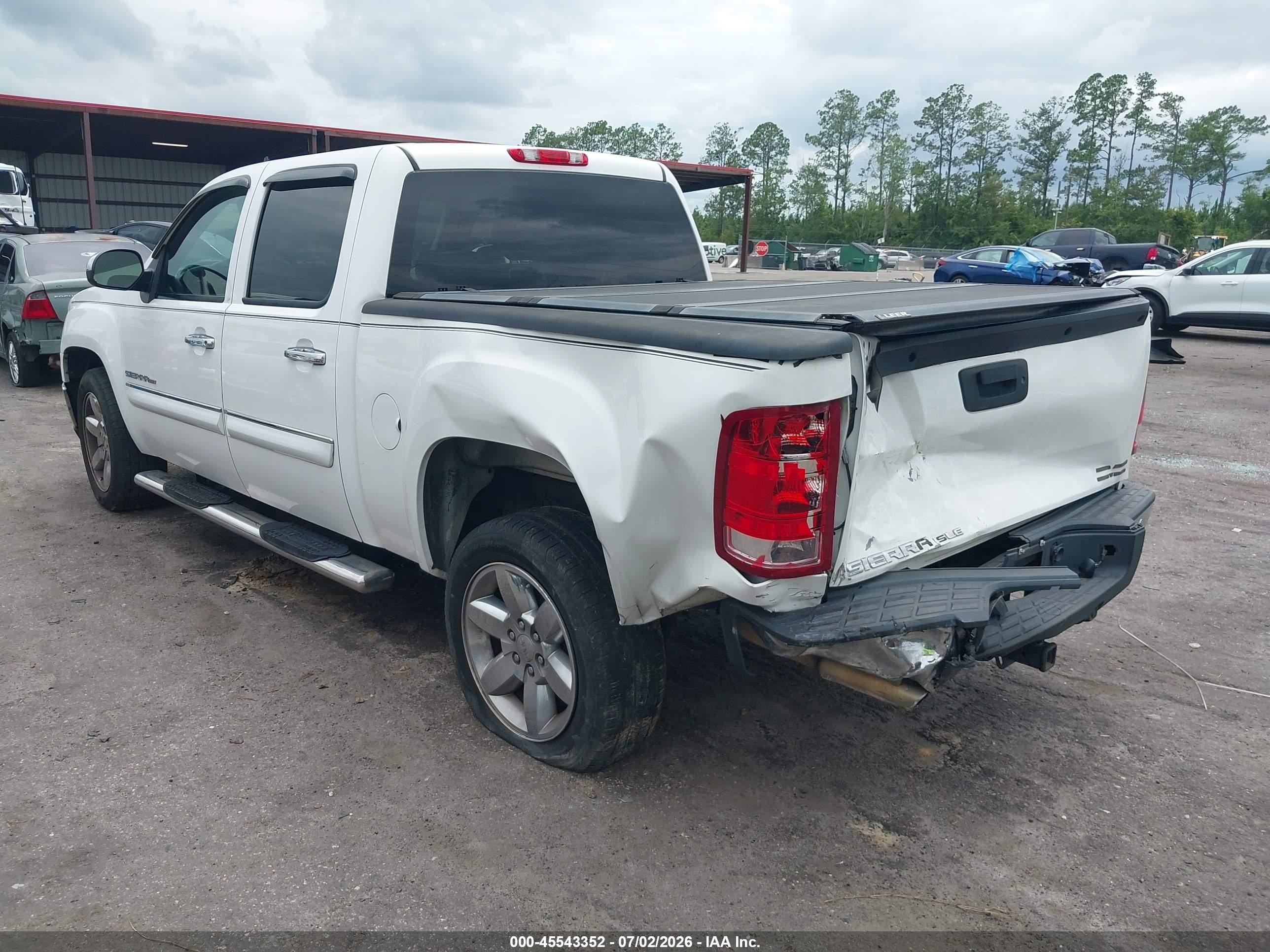 2012 Gmc Sierra 1500 Sle White vin: 3GTP1VE07CG211956
