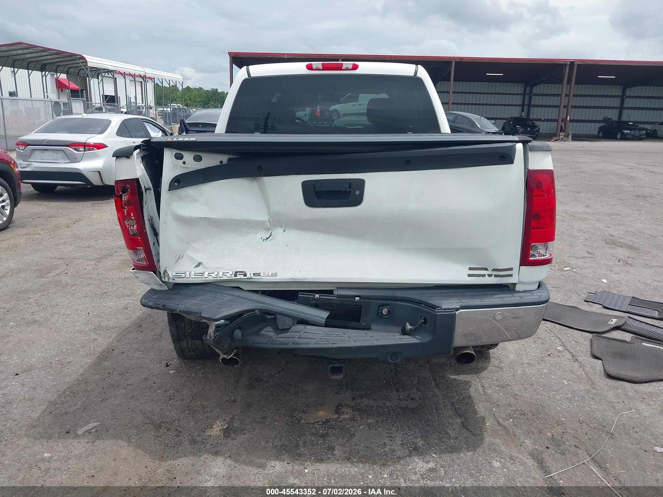 2012 Gmc Sierra 1500 Sle White vin: 3GTP1VE07CG211956