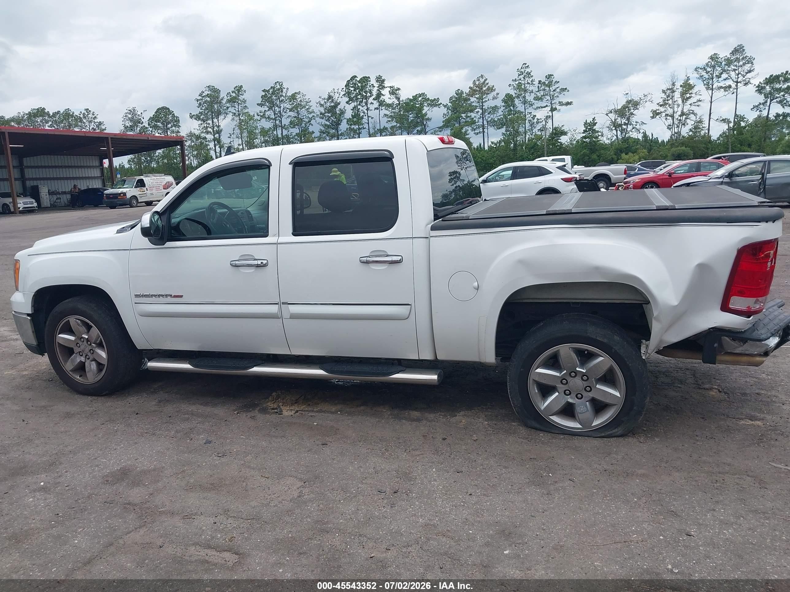 2012 Gmc Sierra 1500 Sle White vin: 3GTP1VE07CG211956