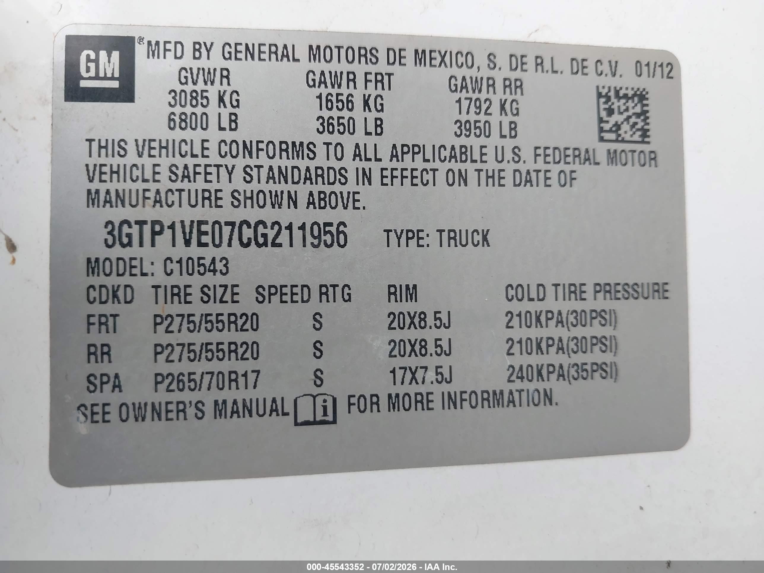 2012 Gmc Sierra 1500 Sle White vin: 3GTP1VE07CG211956