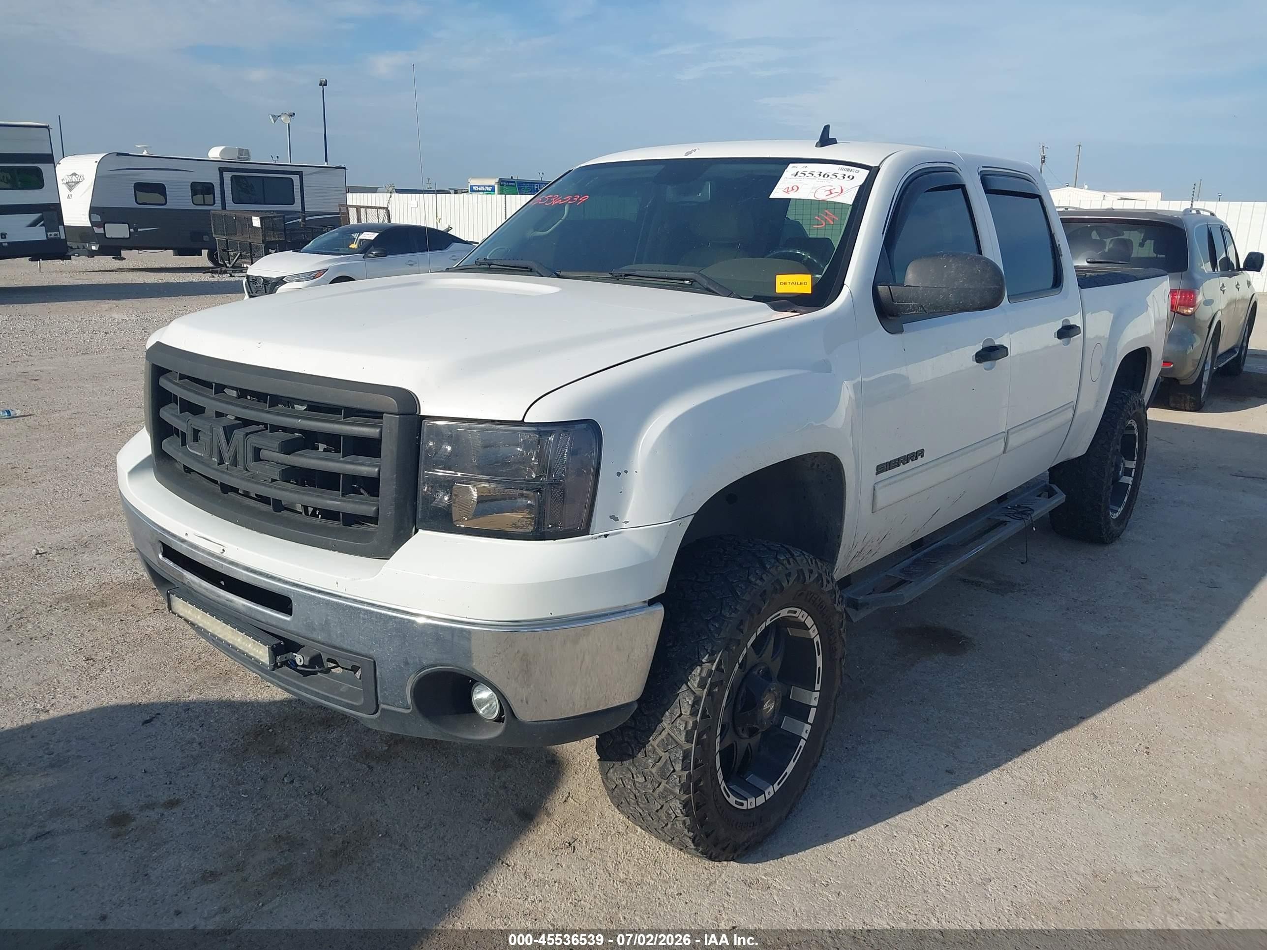 2012 Gmc Sierra 1500 Sle White vin: 3GTP1VE07CG310633
