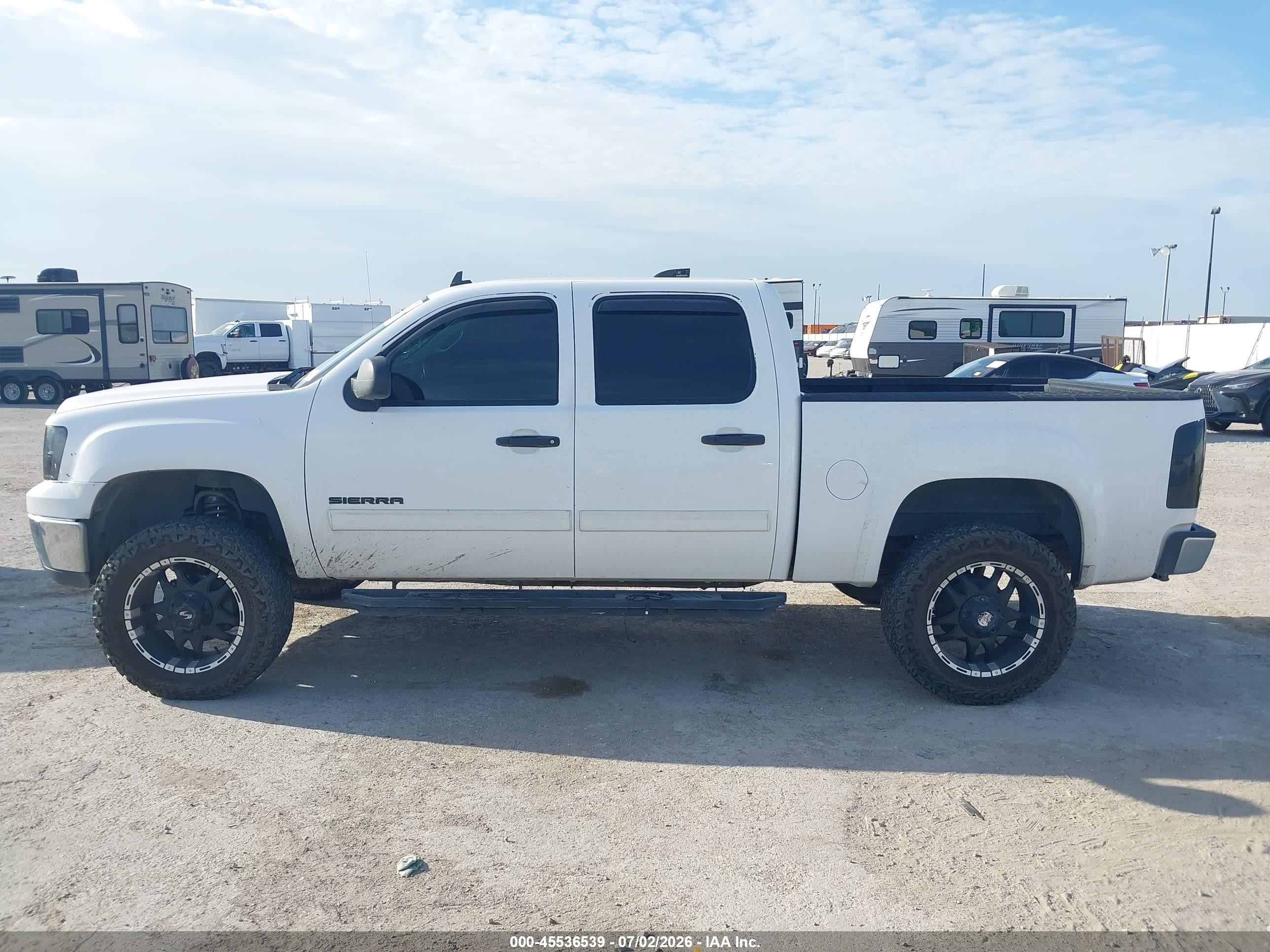 2012 Gmc Sierra 1500 Sle White vin: 3GTP1VE07CG310633