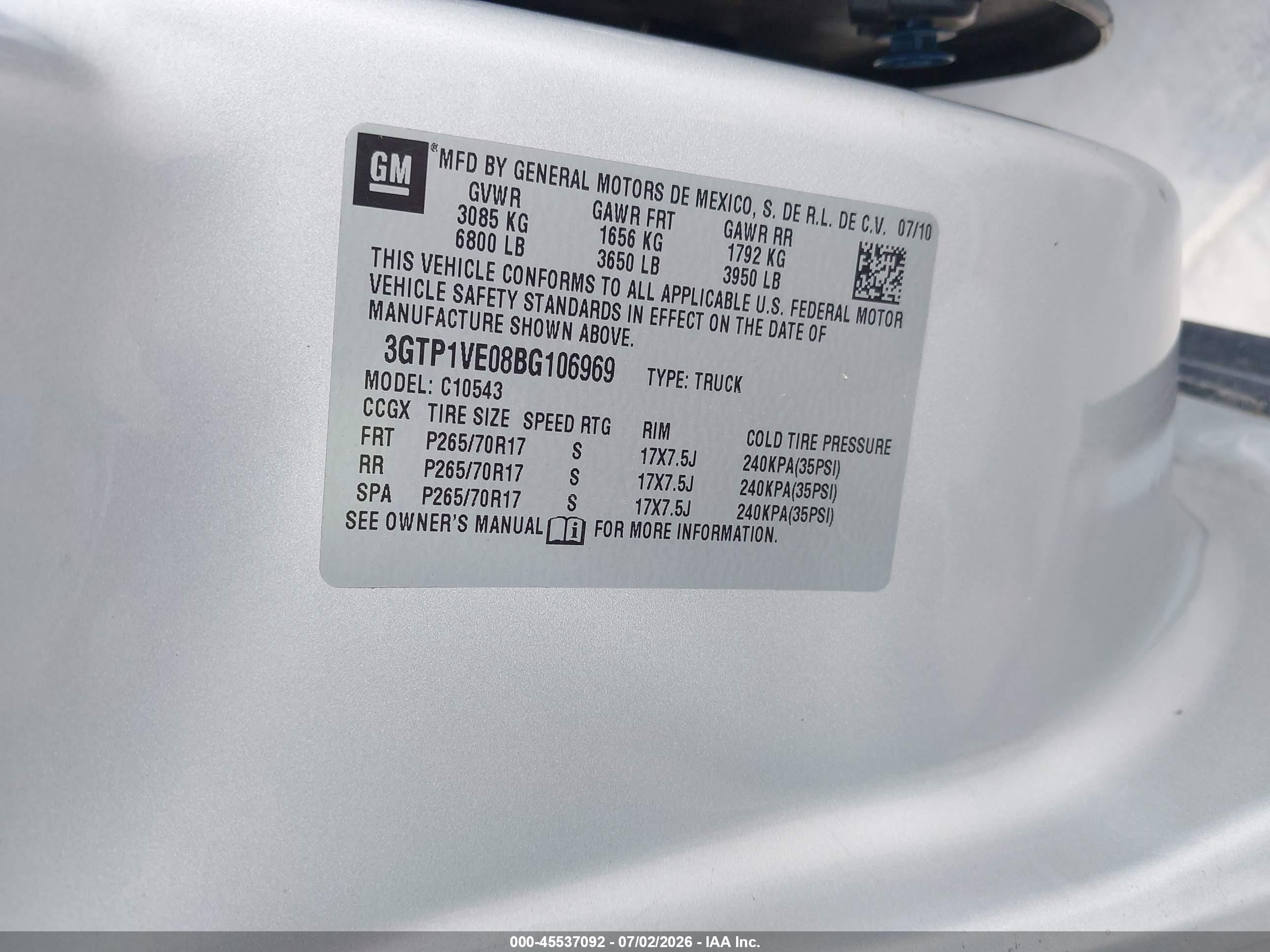 2011 Gmc Sierra 1500 Sle Серый vin: 3GTP1VE08BG106969