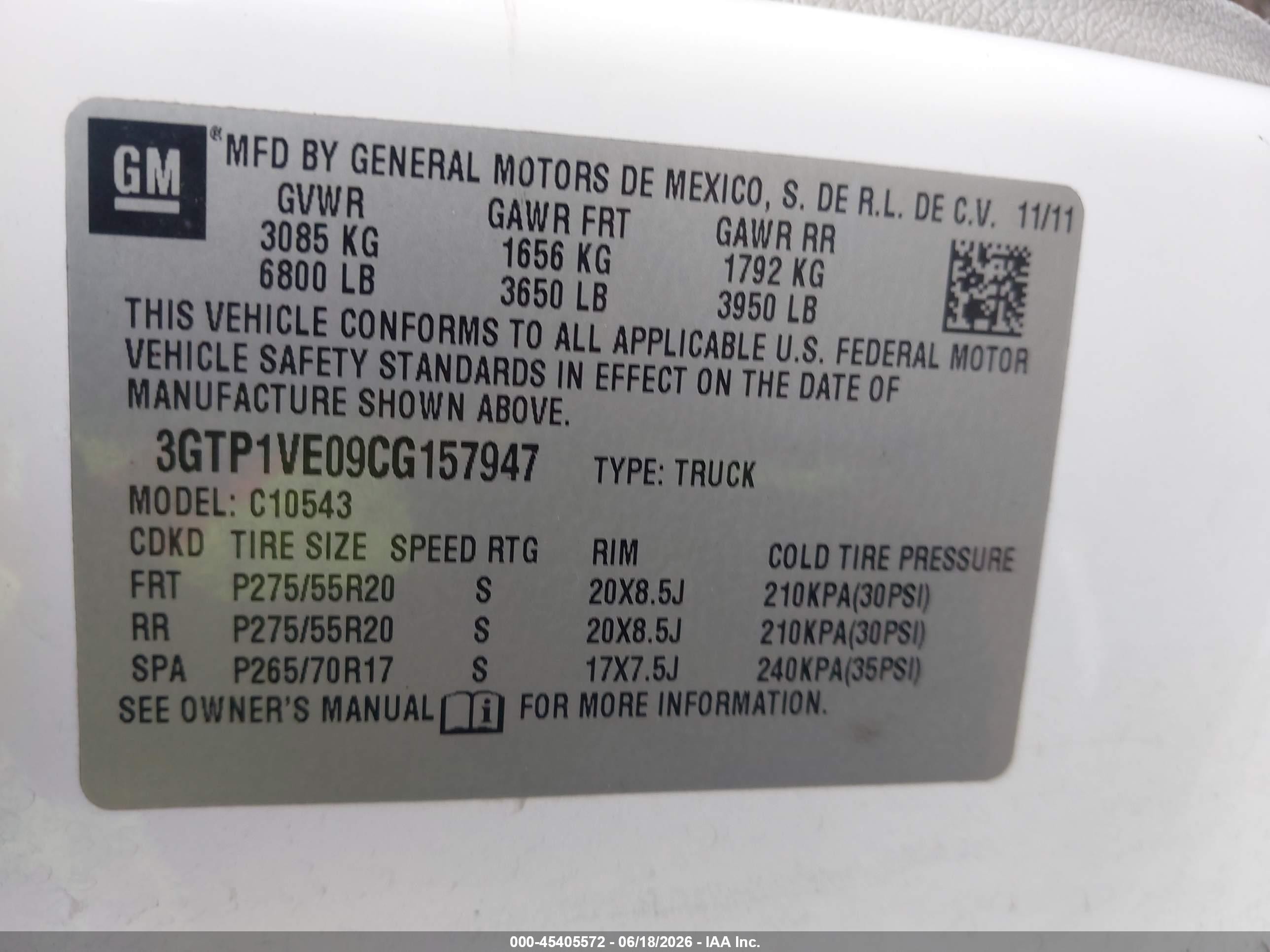 2012 Gmc Sierra 1500 Sle White vin: 3GTP1VE09CG157947