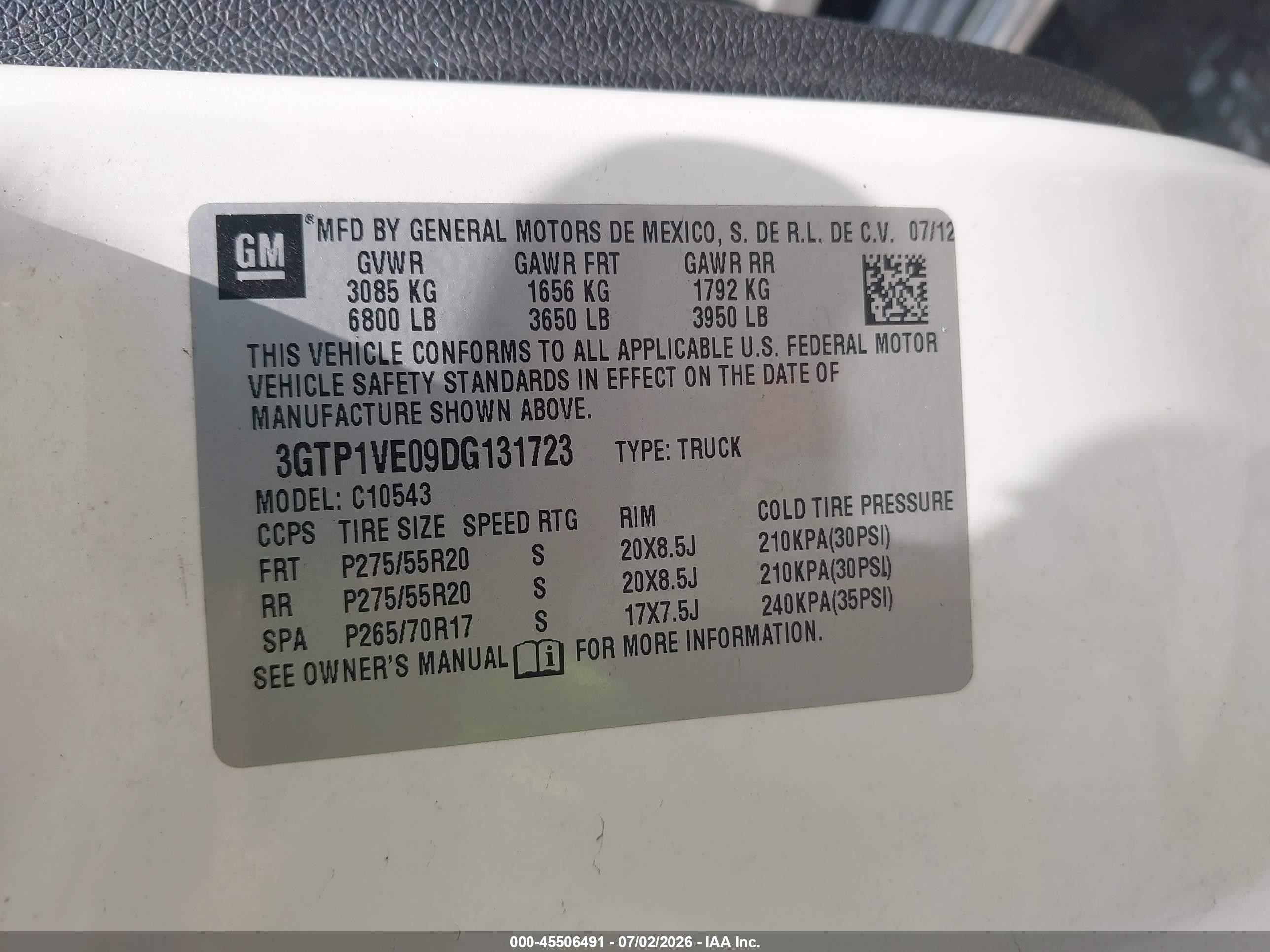 2013 Gmc Sierra 1500 Sle White vin: 3GTP1VE09DG131723