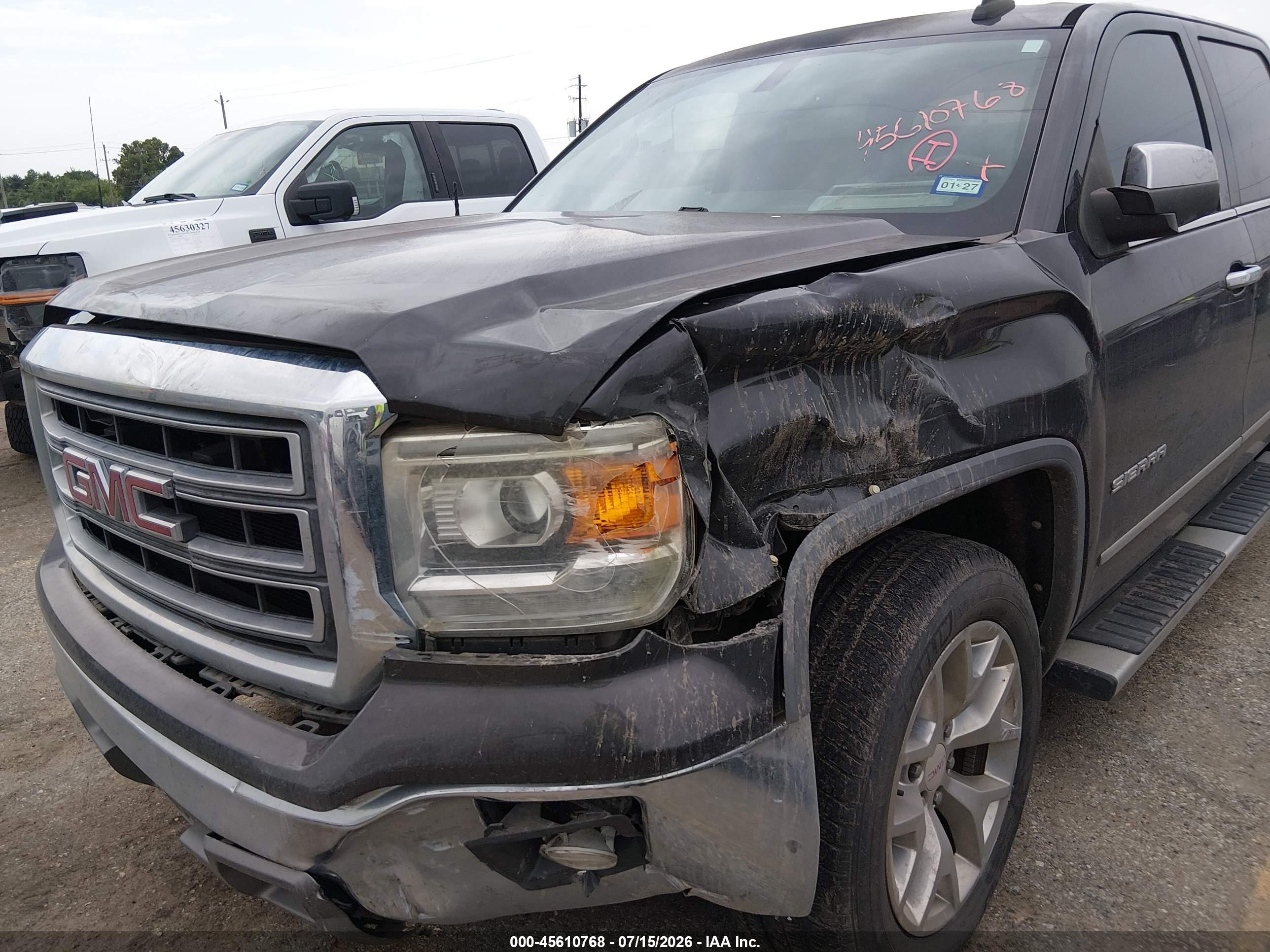 2015 Gmc Sierra 1500 Slt Gray vin: 3GTP1VEC0FG463711