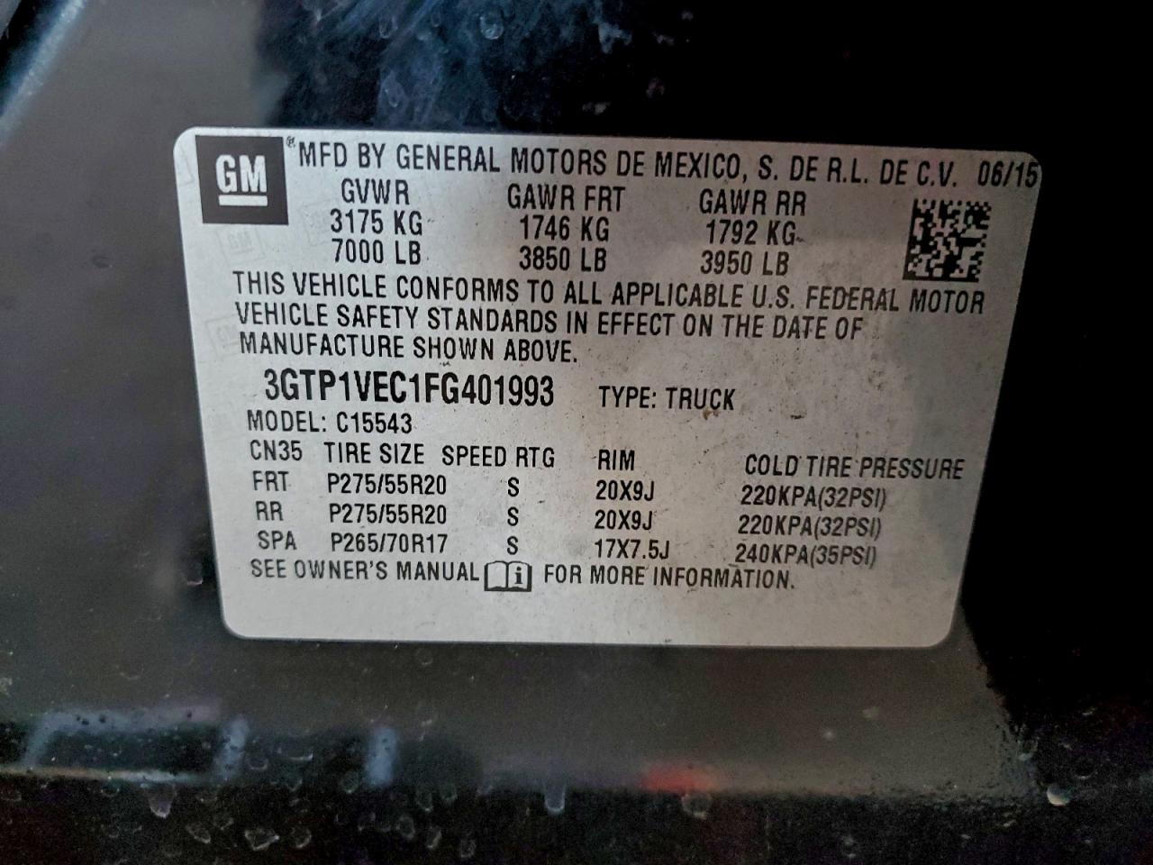 2015 Gmc Sierra C1500 Slt Черный vin: 3GTP1VEC1FG401993