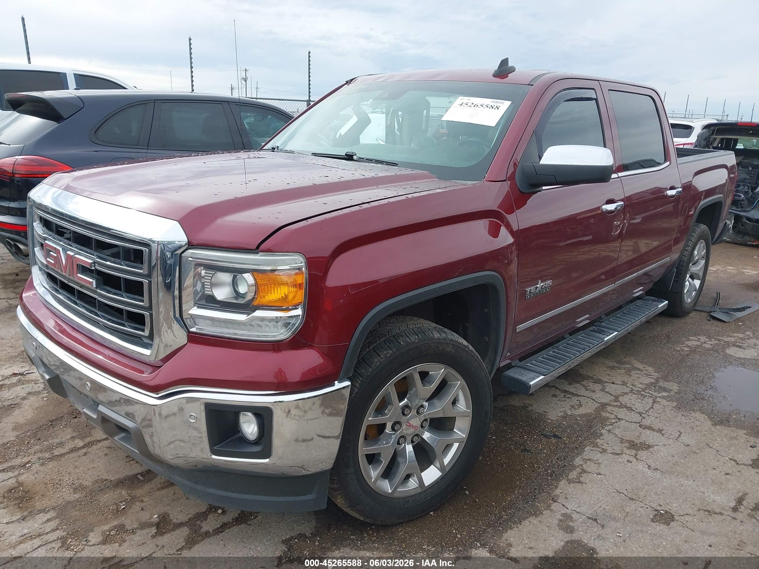 2015 Gmc Sierra 1500 Slt Maroon vin: 3GTP1VEC1FG455231