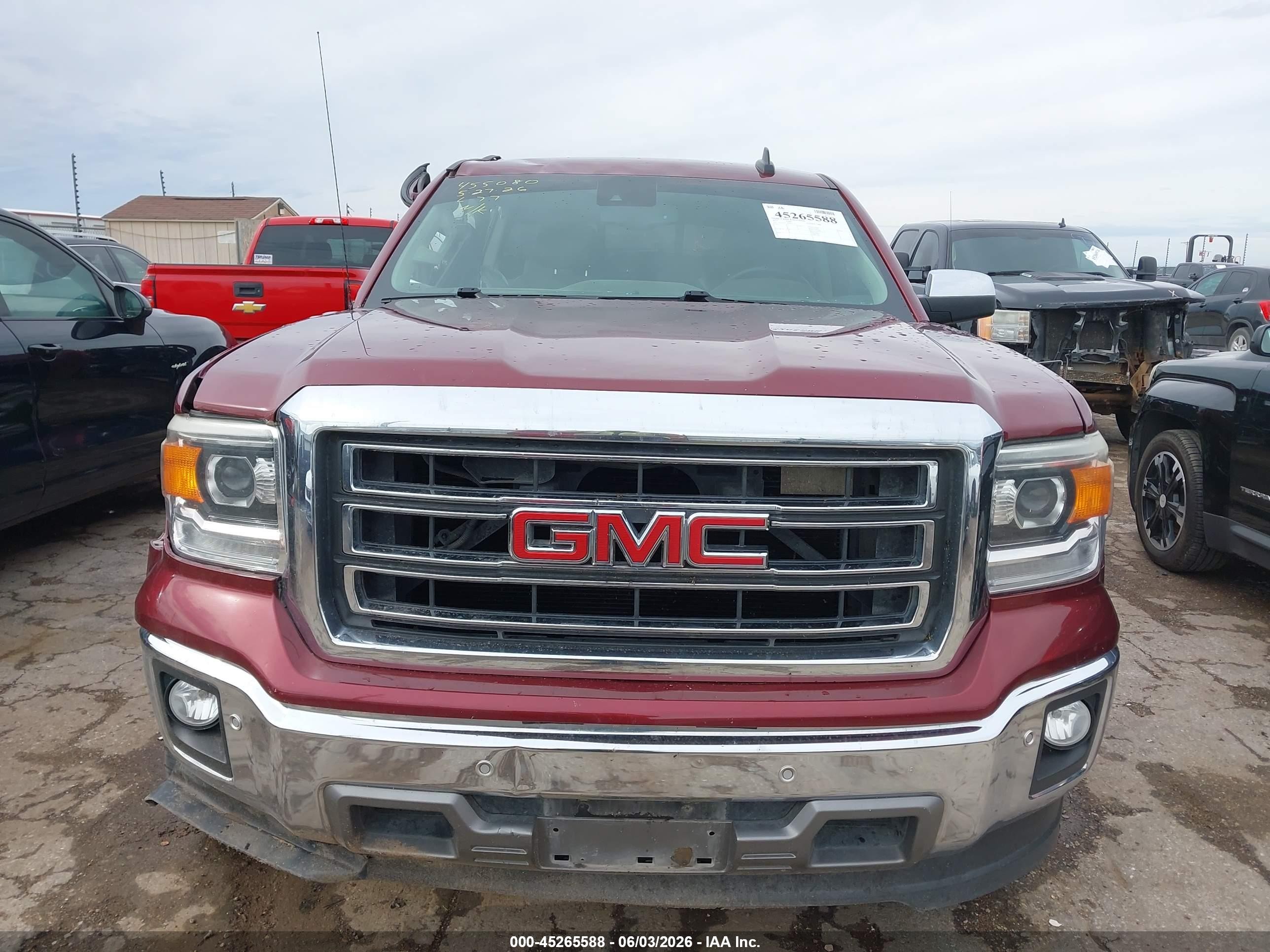 2015 Gmc Sierra 1500 Slt Maroon vin: 3GTP1VEC1FG455231