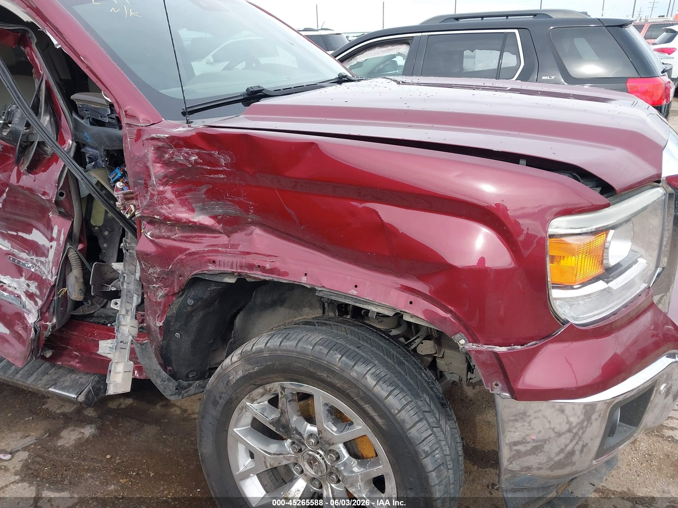 2015 Gmc Sierra 1500 Slt Maroon vin: 3GTP1VEC1FG455231
