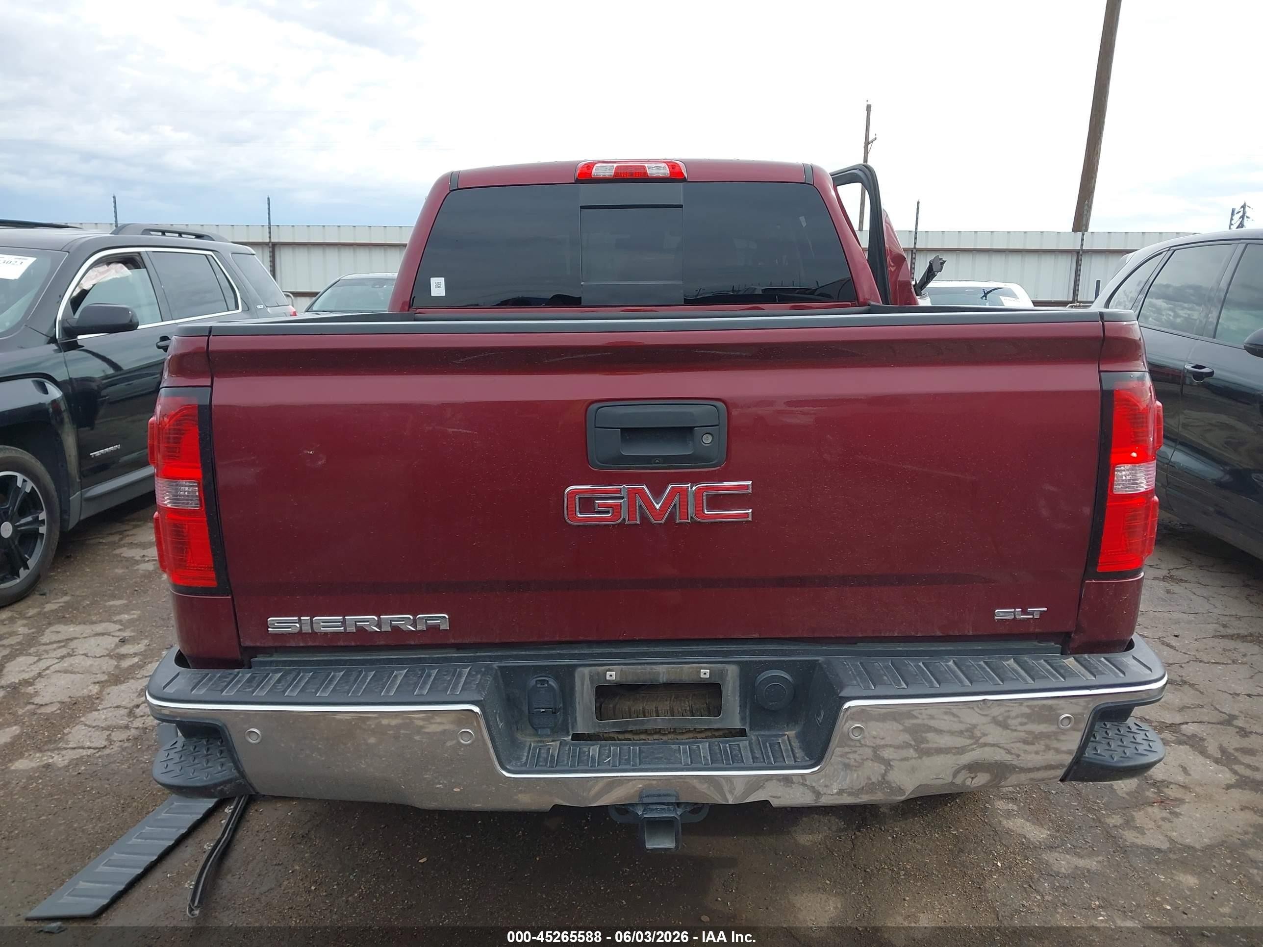 2015 Gmc Sierra 1500 Slt Maroon vin: 3GTP1VEC1FG455231
