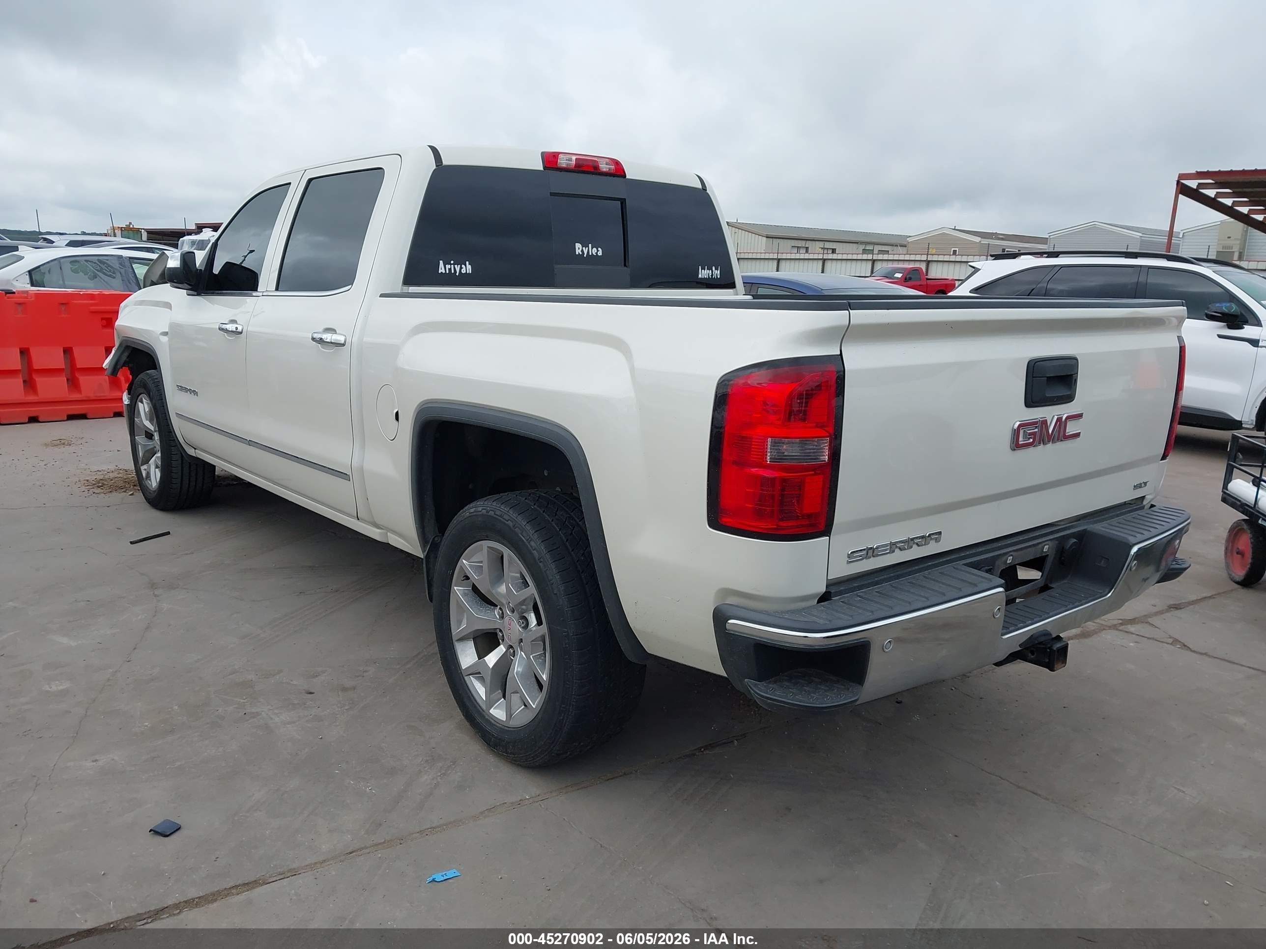 2015 Gmc Sierra 1500 Slt Cream vin: 3GTP1VEC1FG468898